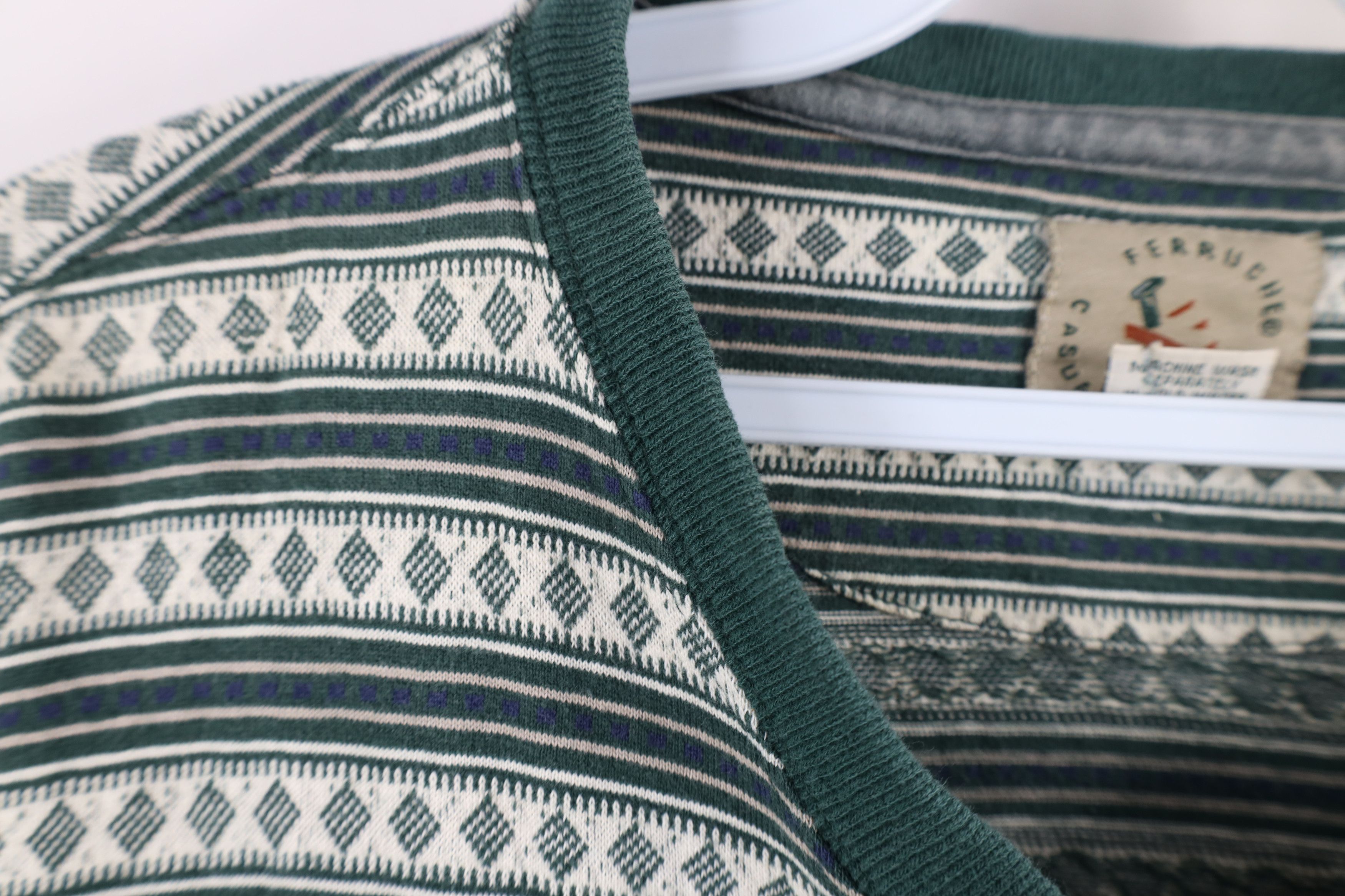 Vintage Vintage 90s Streetwear Knit Short Sleeve Henley T-Shirt Size US L / EU 52-54 / 3 - 5 Thumbnail