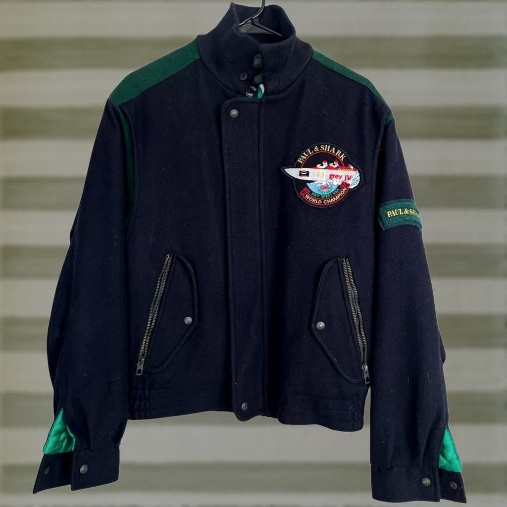 Paul & Shark Paul & Shark Yachting Varsity Jacket Wool Blend Size S Mens Black 1985 RARE Size US S / EU 44-46 / 1 - 1 Thumbnail