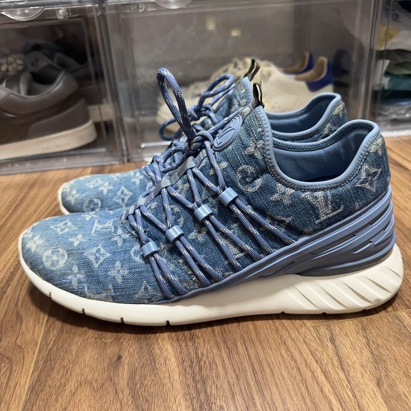 Louis Vuitton Louis Vuitton Fastlane Denim Low-Top Sneakers 0079 Size US 9 / EU 42 - 1 Thumbnail
