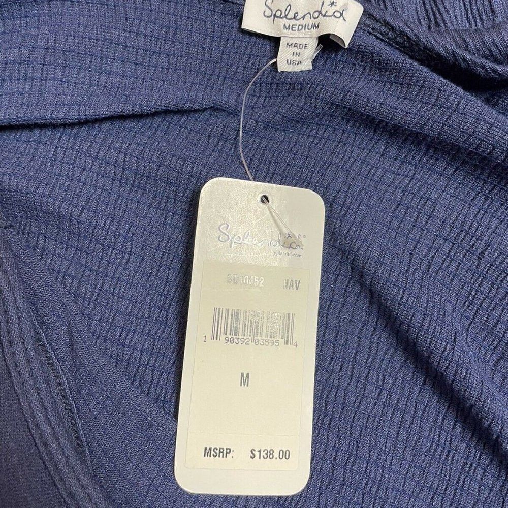 Splendid NWT New $138 Splendid Textured Jersey Tank Dress Blue Size Size M / US 6-8 / IT 42-44 - 8 Thumbnail