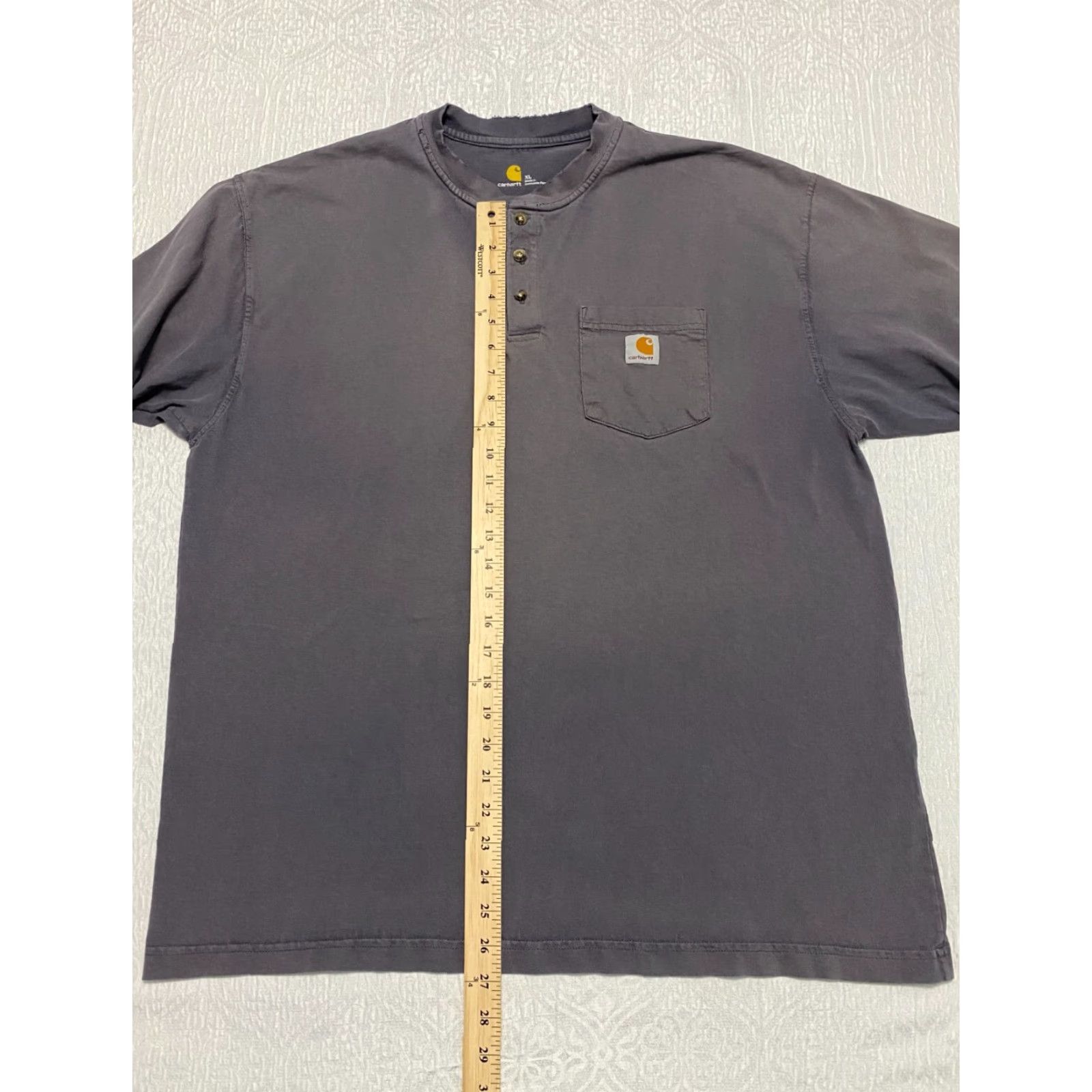 Carhartt VINTAGE Carhartt Long Sleeve Shirt Men's XL Gray Front Pocket 1/4 Button Size US XL / EU 56 / 4 - 5 Thumbnail