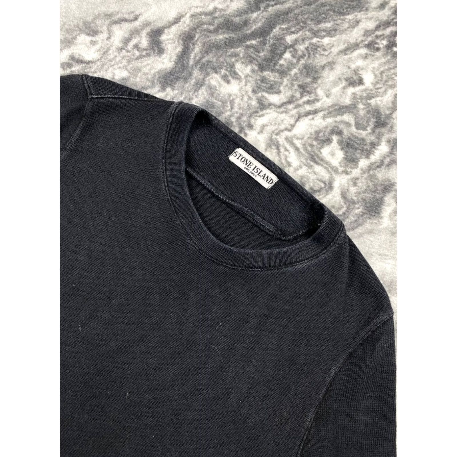 Stone Island VINTAGE Stone Island Sweatshirt Men XL Black Logo Crew Neck Pullover Size US XL / EU 56 / 4 - 2 Thumbnail