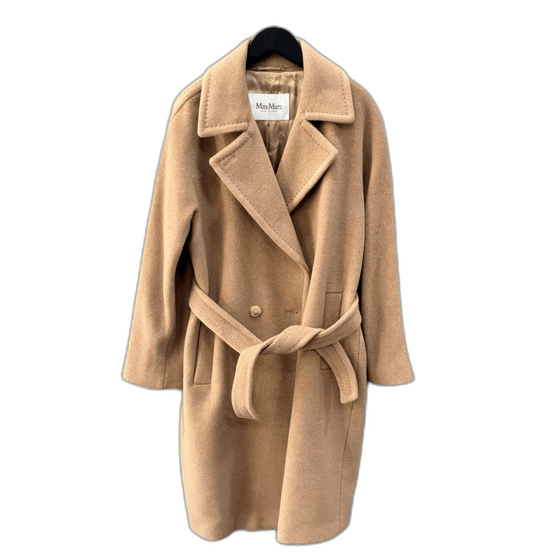 Max Mara Maxmara Classic Camel Belted Coat Size S / US 4 / IT 40 - 1 Thumbnail