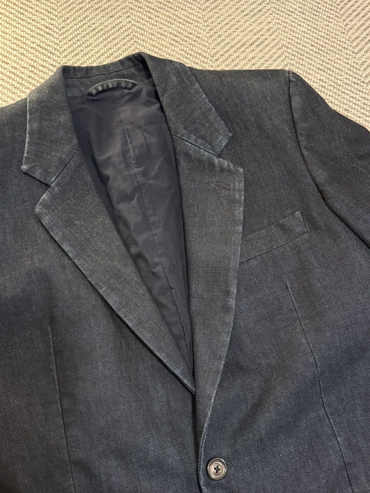 Maison Margiela Maison Margiela Slim Denim Tailored Blazer Size 50S - 2 Thumbnail
