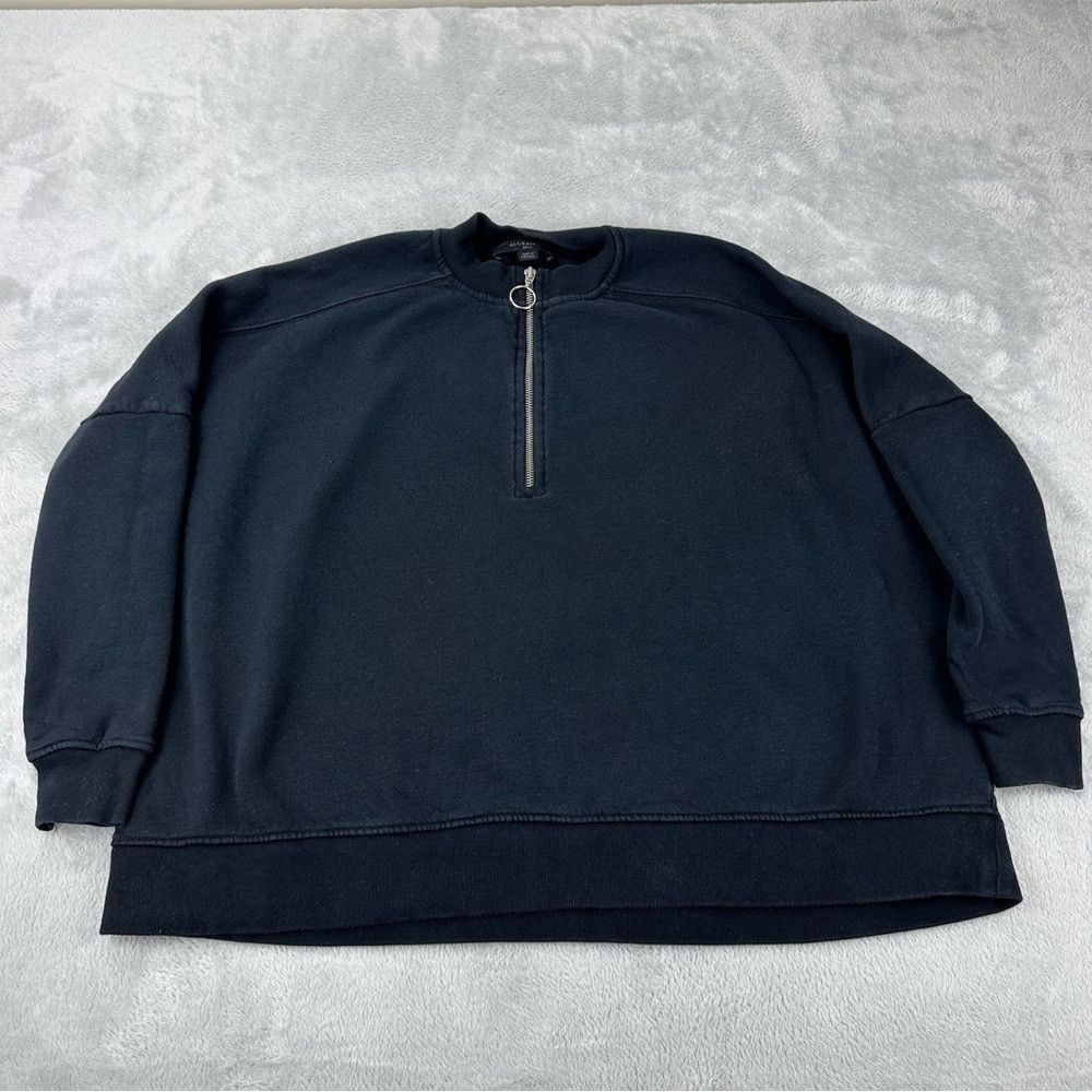 Allsaints AllSaints Black 1/4 Zip Artillery Sweatshirt Women’s Size X Size XS / US 0-2 / IT 36-38 - 1 Thumbnail