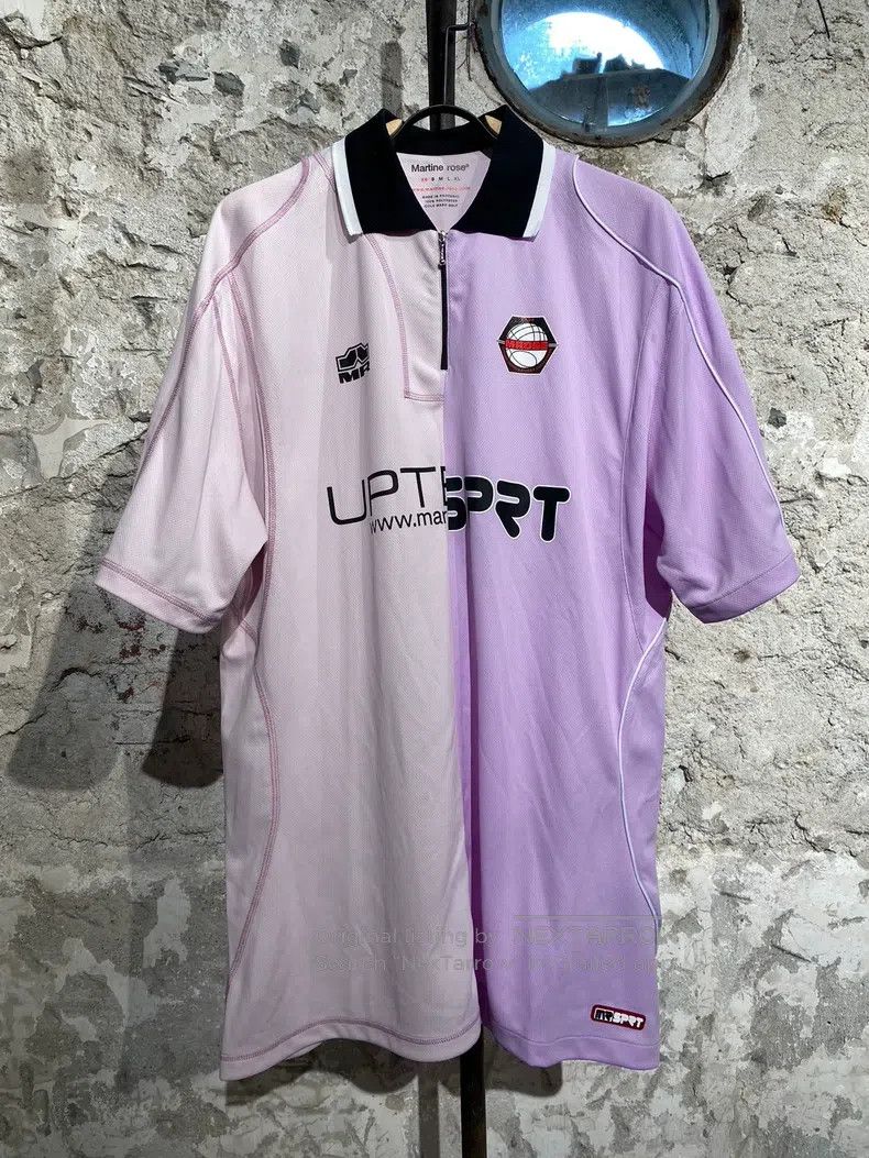 Martine Rose Martine Rose Pink and purple double jersey short-sleeved T Size US XS / EU 42 / 0 - 1 Thumbnail