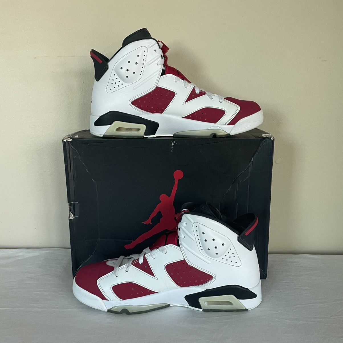 Jordan Brand × Nike Nike Air Jordan 6 Retro Carmine 2014 Mens US Size 12 Size US 12 / EU 45 - 2 Thumbnail
