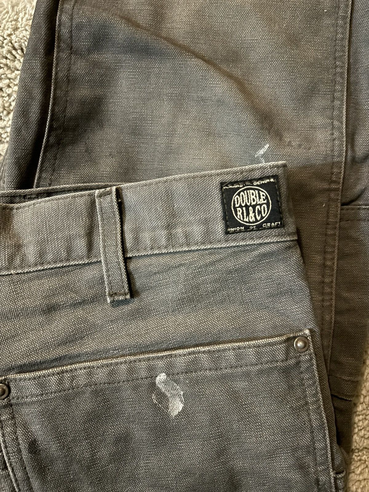 RRL Ralph Lauren Rrl distressed Grey engineer fit canvas Trouser Size US 30 / EU 46 - 6 Thumbnail