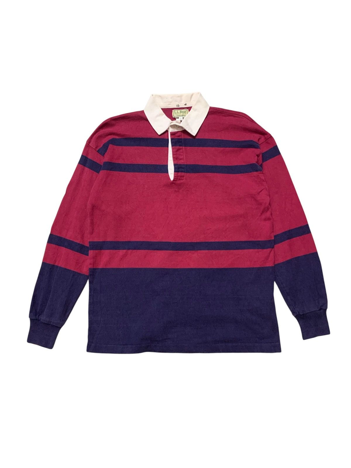 L.L. Bean Vintage 80/90’s LL BEAN Rugby Polo Made In Usa Size US L / EU 52-54 / 3 - 1 Thumbnail