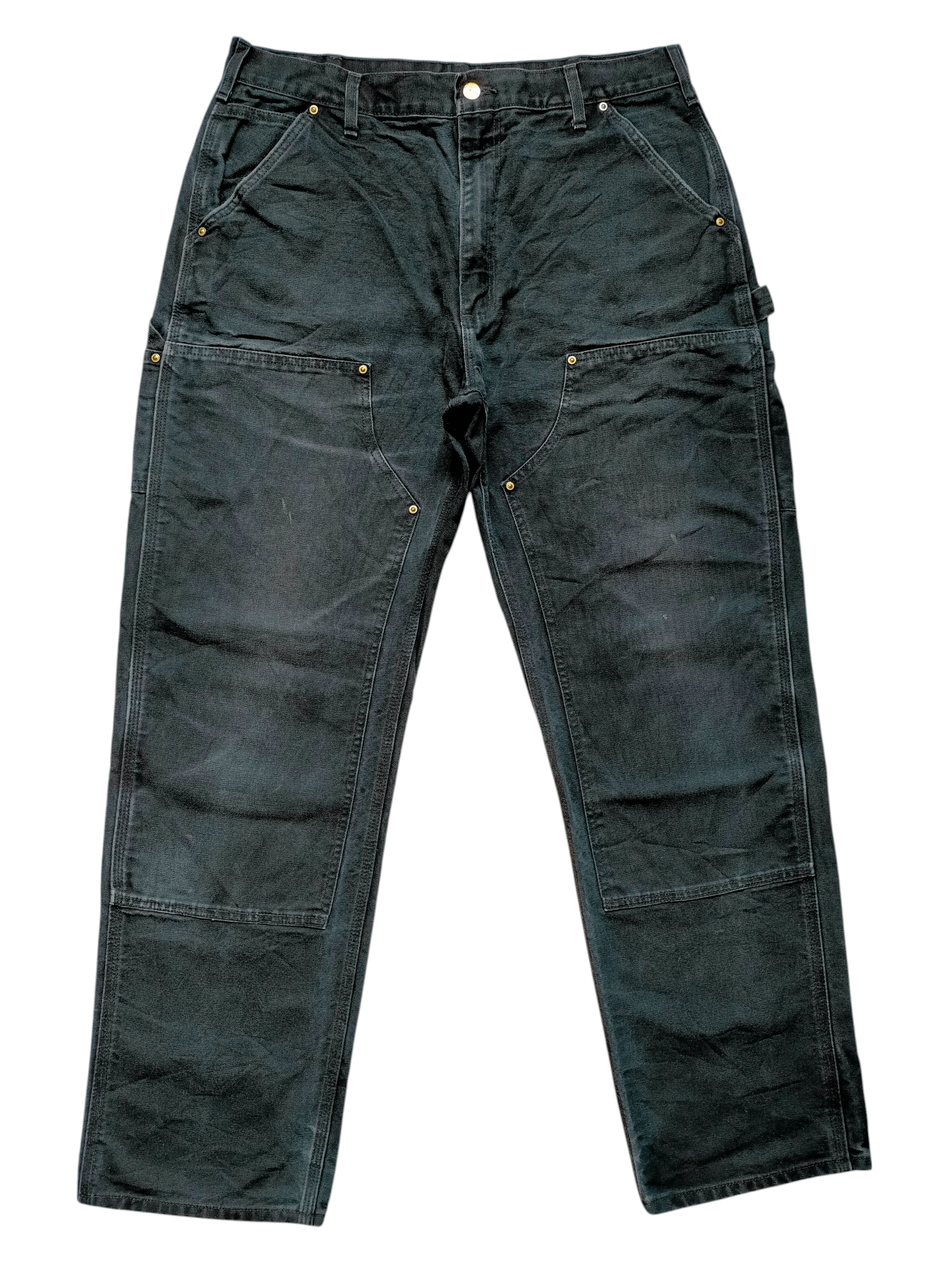 Carhartt Vintage Carhartt Double Knee Black Denim Size US 35 - 3 Thumbnail