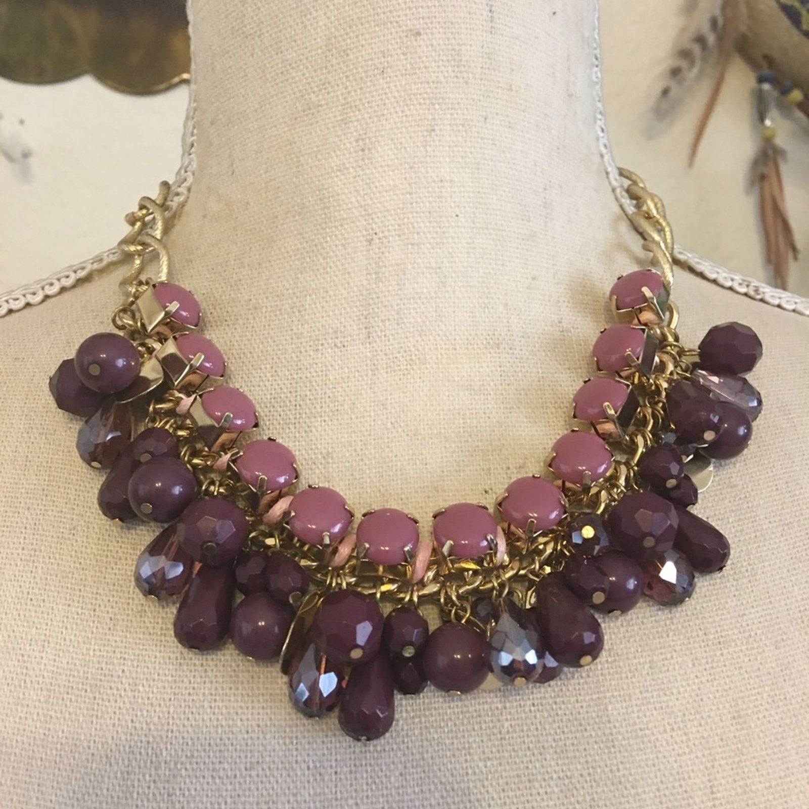 Jewelry Talbots misty lavender cluster beaded necklace Size ONE SIZE - 1 Thumbnail