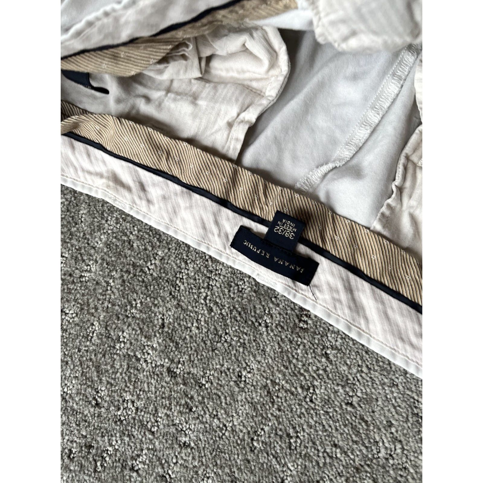 Banana Republic BANANA REPUBLIC Y2K Pants Beige Solid Mens 38x32 Cotton Size US 38 / EU 54 - 5 Thumbnail