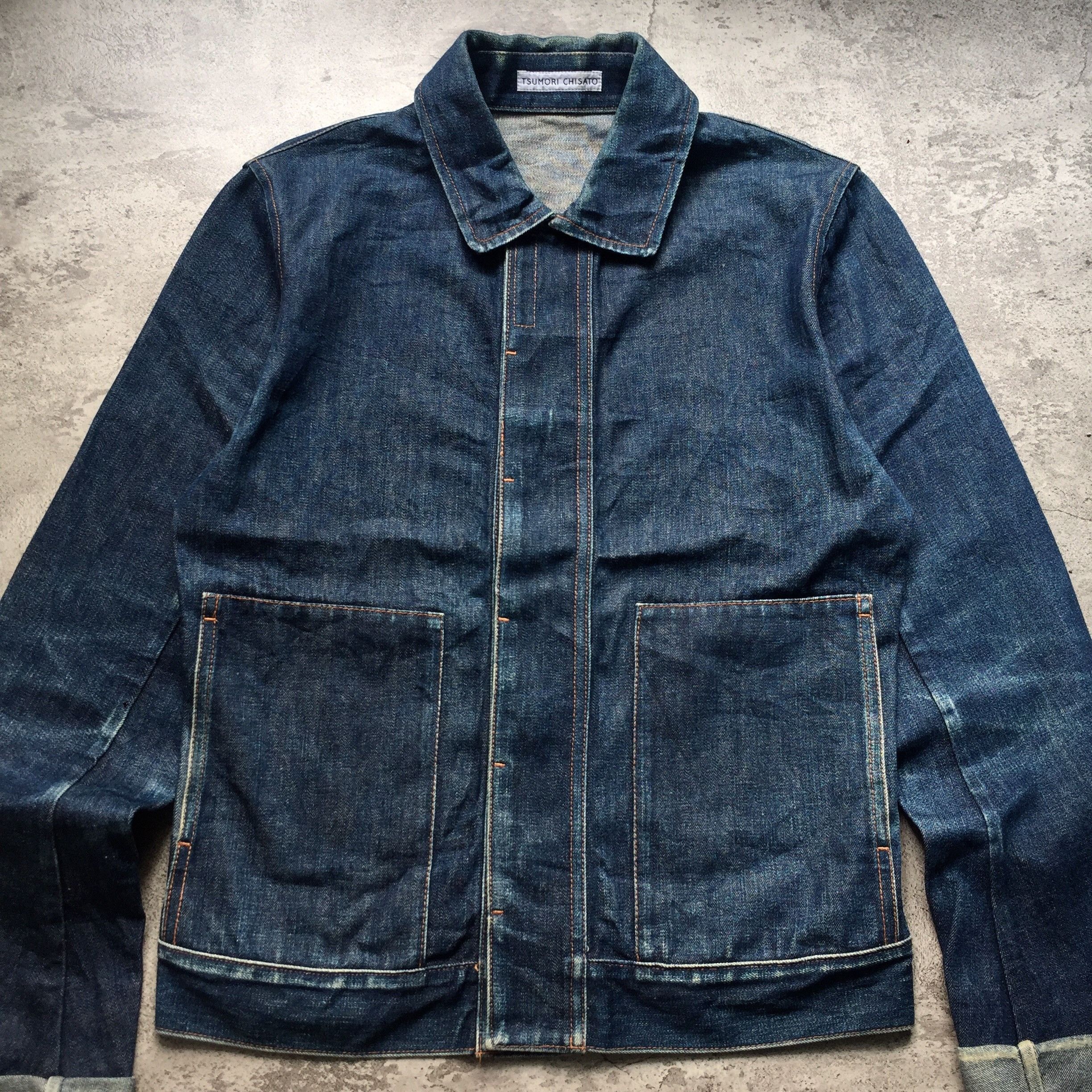 Tsumori Chisato Tsumori Chisato Issey Faded Indigo Denim Jacket Size US M / EU 48-50 / 2 - 3 Thumbnail