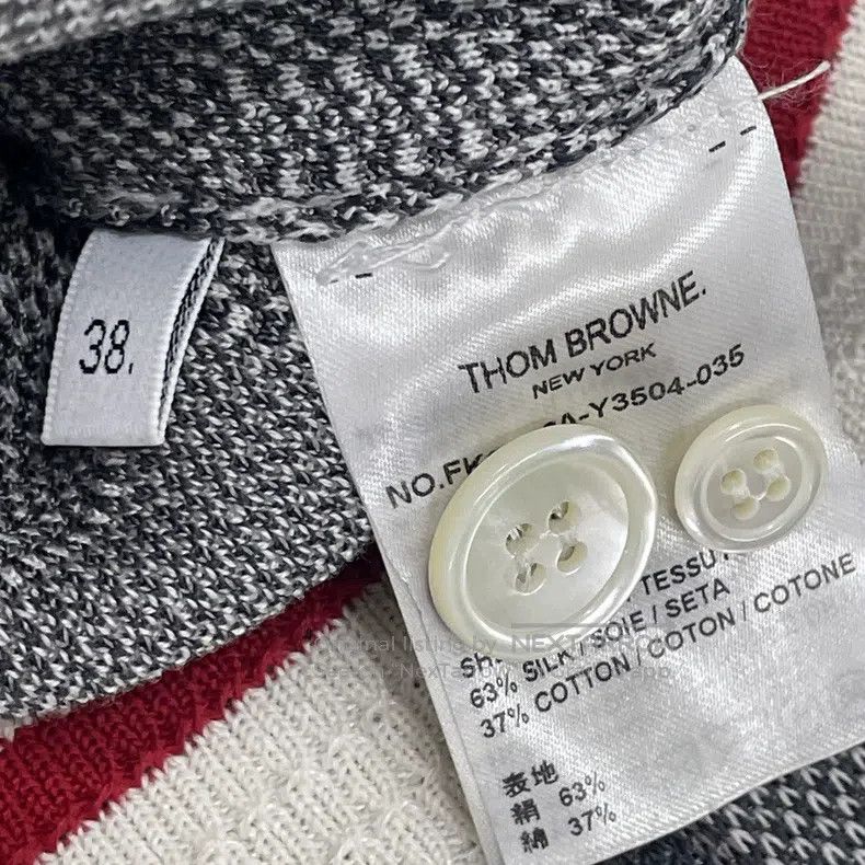 Thom Browne Thom Browne Grey Plaid Short-Sleeve Knit Cardigan Size XS / US 0-2 / IT 36-38 - 5 Thumbnail