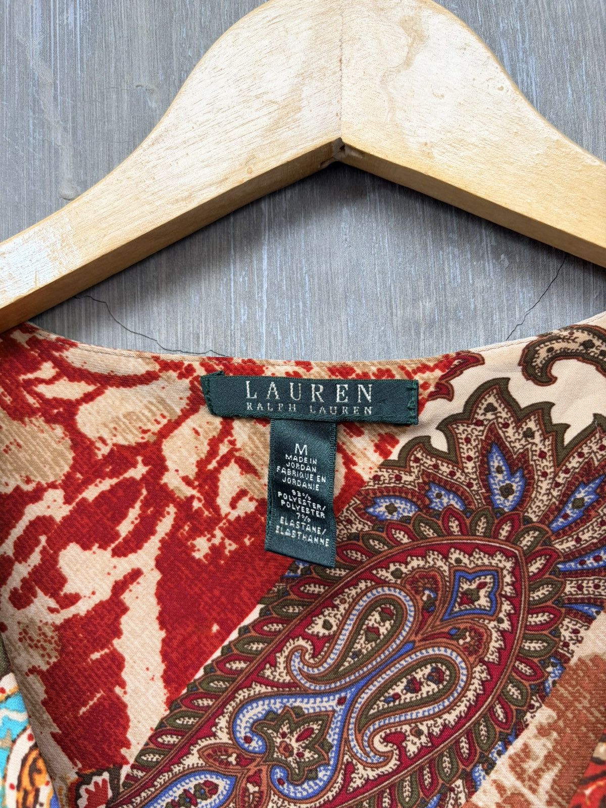 Lauren Ralph Lauren Vintage Lauren Ralph Lauren Batik Pattern Women Midi Dress Size M / US 6-8 / IT 42-44 - 4 Thumbnail
