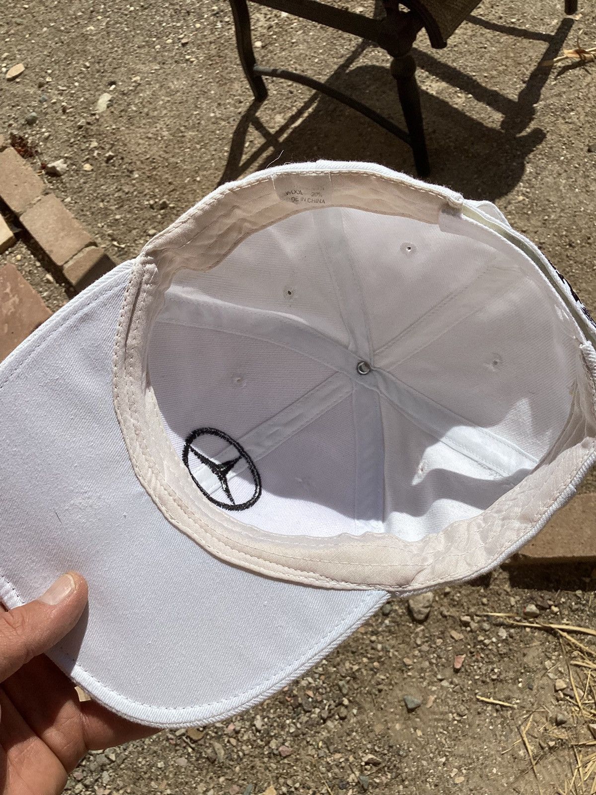 Mercedes-Benz Vintage 90s white Mercedes-Benz adjustable strap back hat Size ONE SIZE - 4 Thumbnail