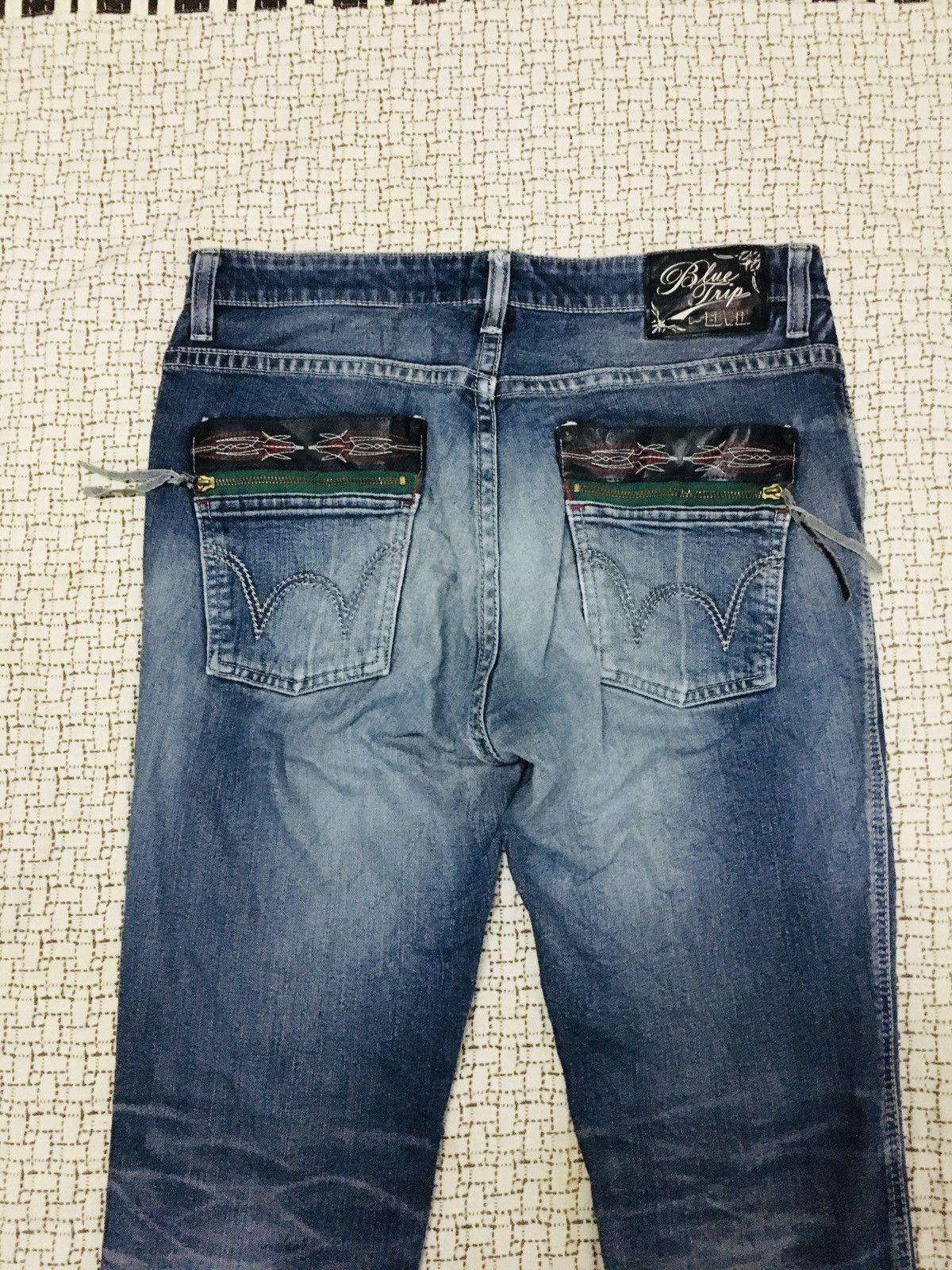 Edwin × Japanese Brand Edwin Blue Trip Jeans (17) Size US 35 - 12 Thumbnail