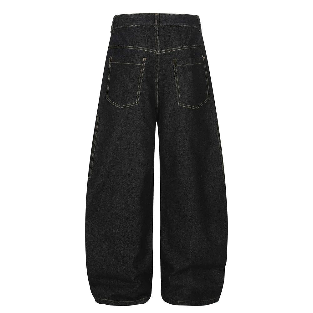 Jean Men's washed multi-pocket workwear scimitar jeans Size US 32 / EU 48 - 2 Thumbnail