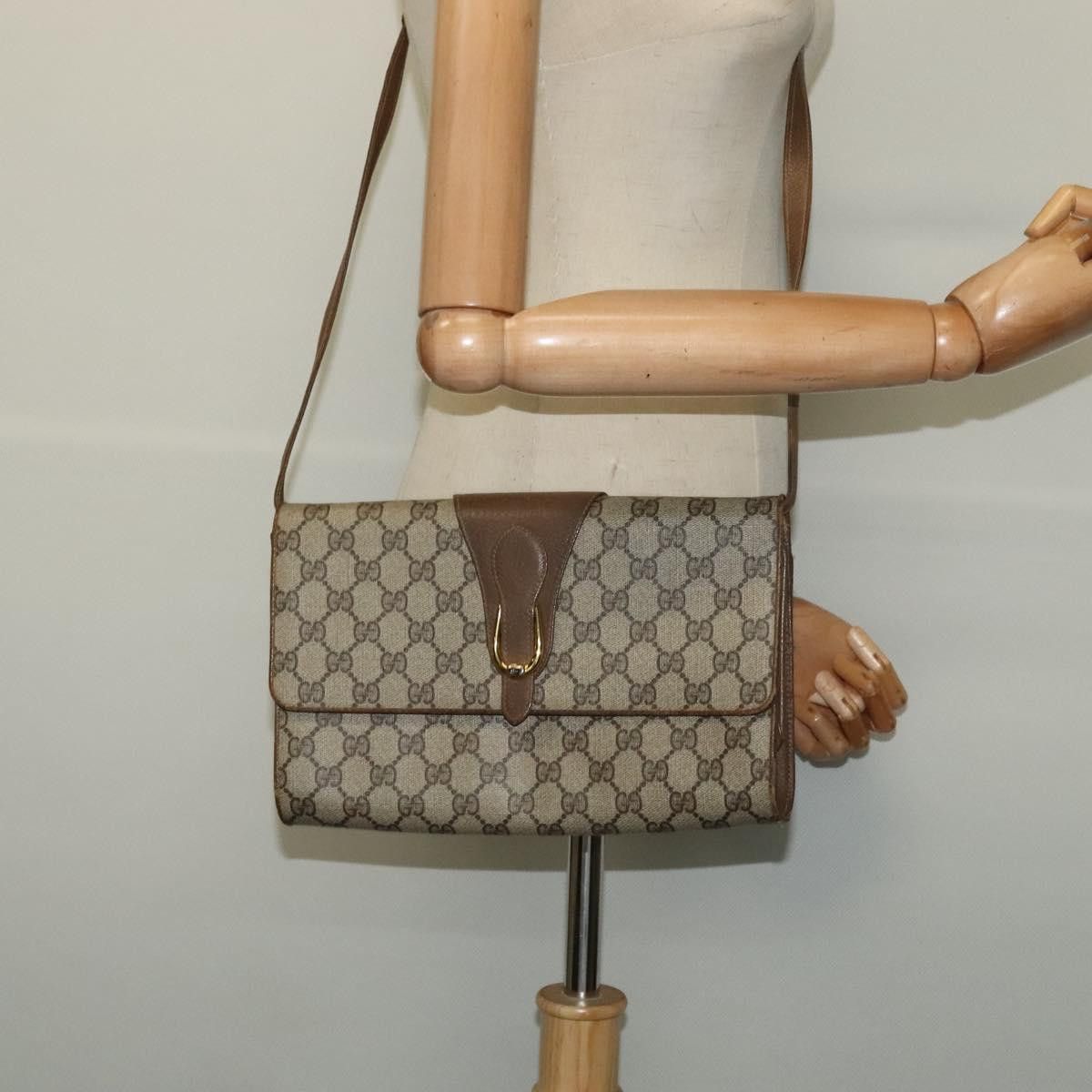 Gucci GUCCI GG Supreme Shoulder Bag Pvc Beige Gold 94 02 050 Size ONE SIZE - 22 Thumbnail
