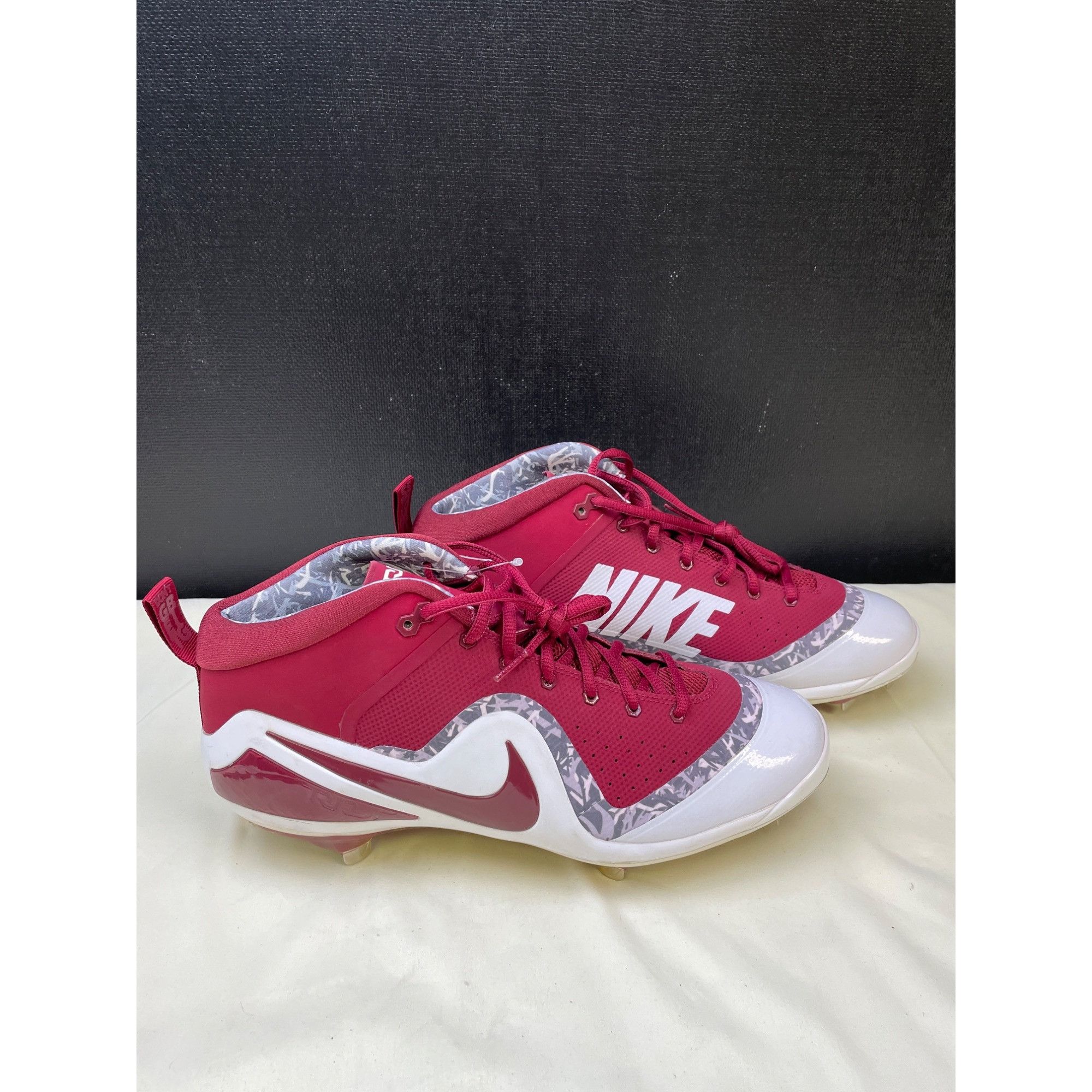Nike Nike Force Zoom Trout Men's Red/White Shoes/ Cleats Size 12 Size US 12 / EU 45 - 3 Thumbnail
