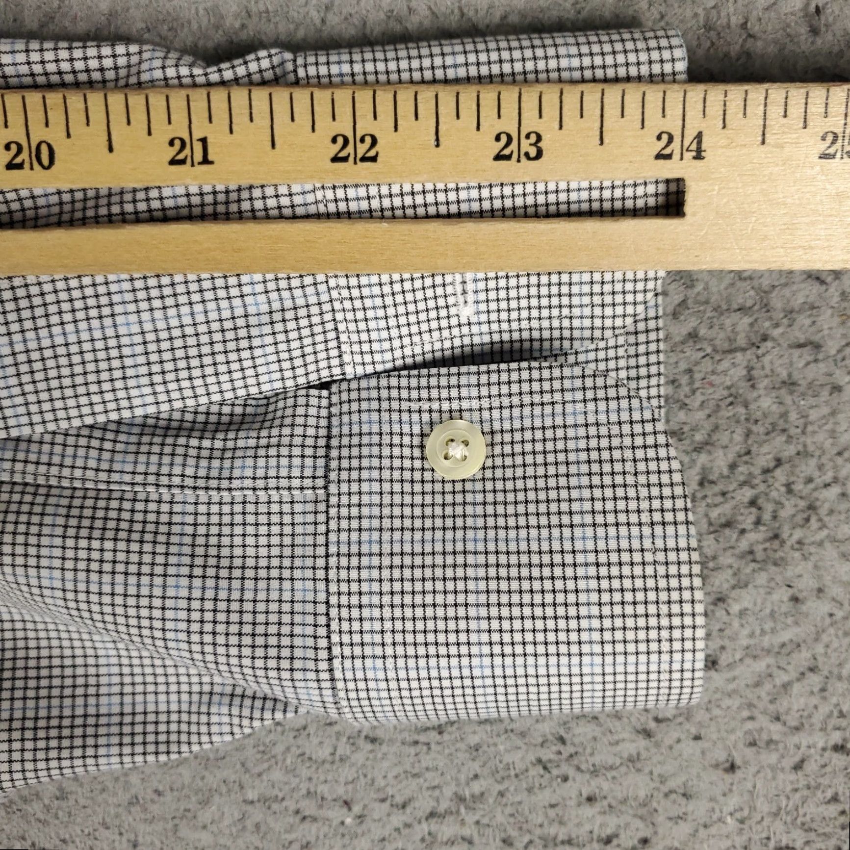 Brooks Brothers Brooks Brothers Shirt Mens 16.5 Blue Check Slim Fit Dress Button Up Long Sleeve Shirt Size 42R - 6 Thumbnail