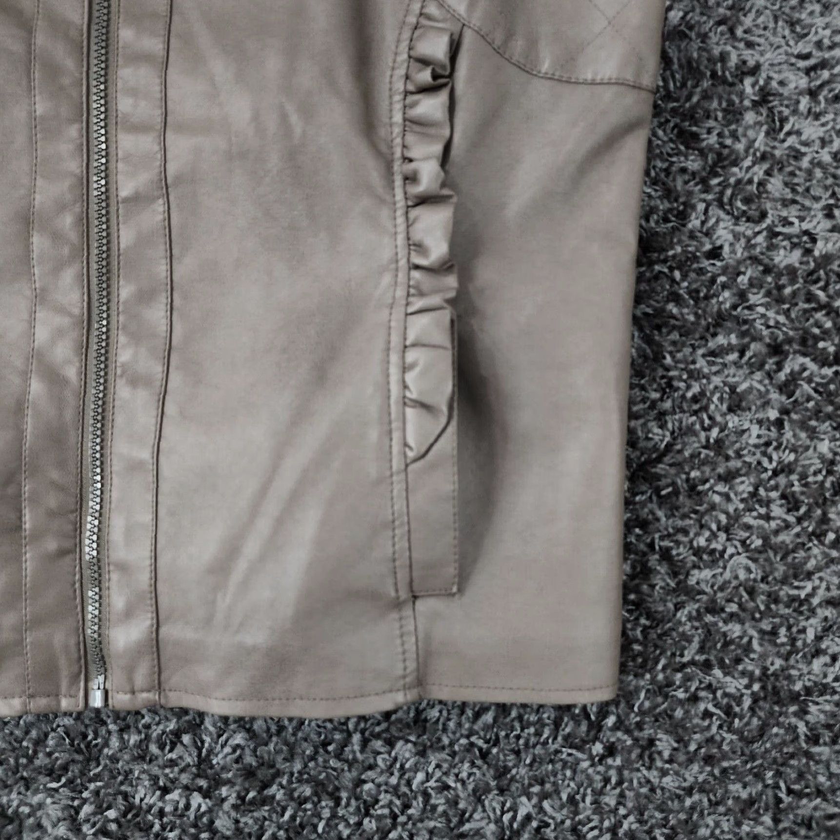 Vintage Vanity Vest Womens L-XL Beige Full Zip Polyurethane Size L / US 10 / IT 46 - 2 Thumbnail