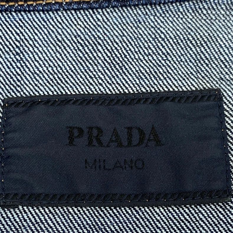 Prada Prada Dark blue triangle cotton lapel single-breasted shor Size US L / EU 52-54 / 3 - 6 Thumbnail
