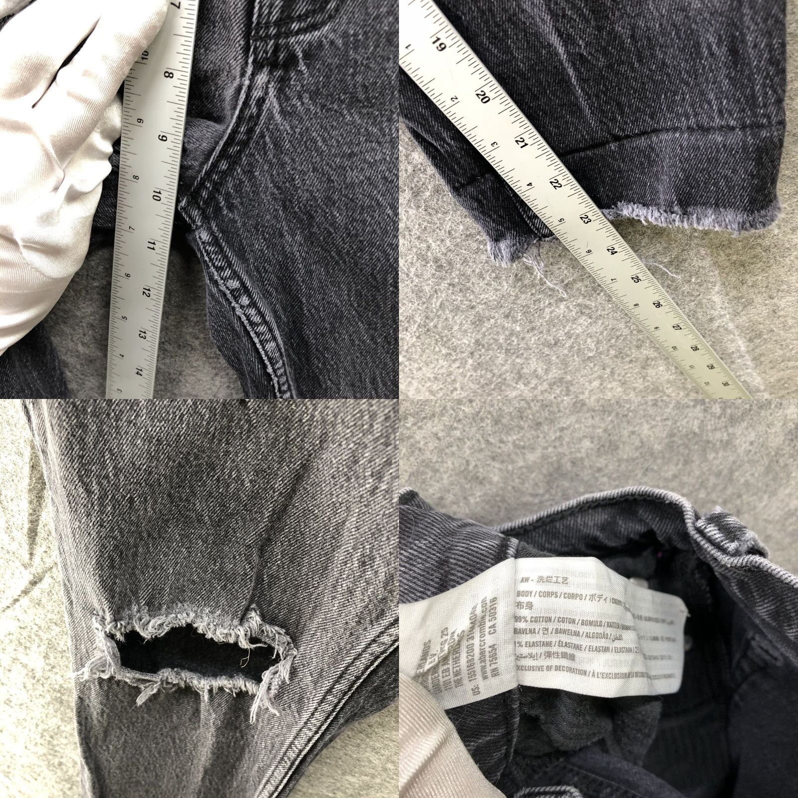 Abercrombie & Fitch Abercrombie & Fitch The Mom High Rise Jeans Size 4 / 27 Black Distressed Size 27" / US 4 / IT 40 - 8 Thumbnail
