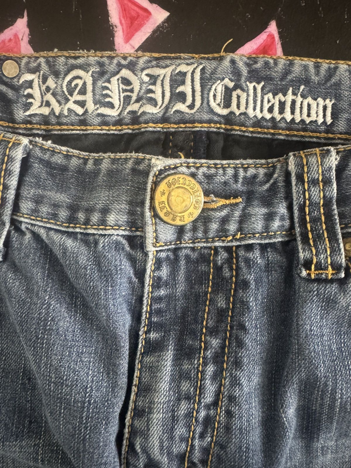 Japanese Brand Kanji Collection Denim Jeans Size US 38 / EU 54 - 4 Thumbnail