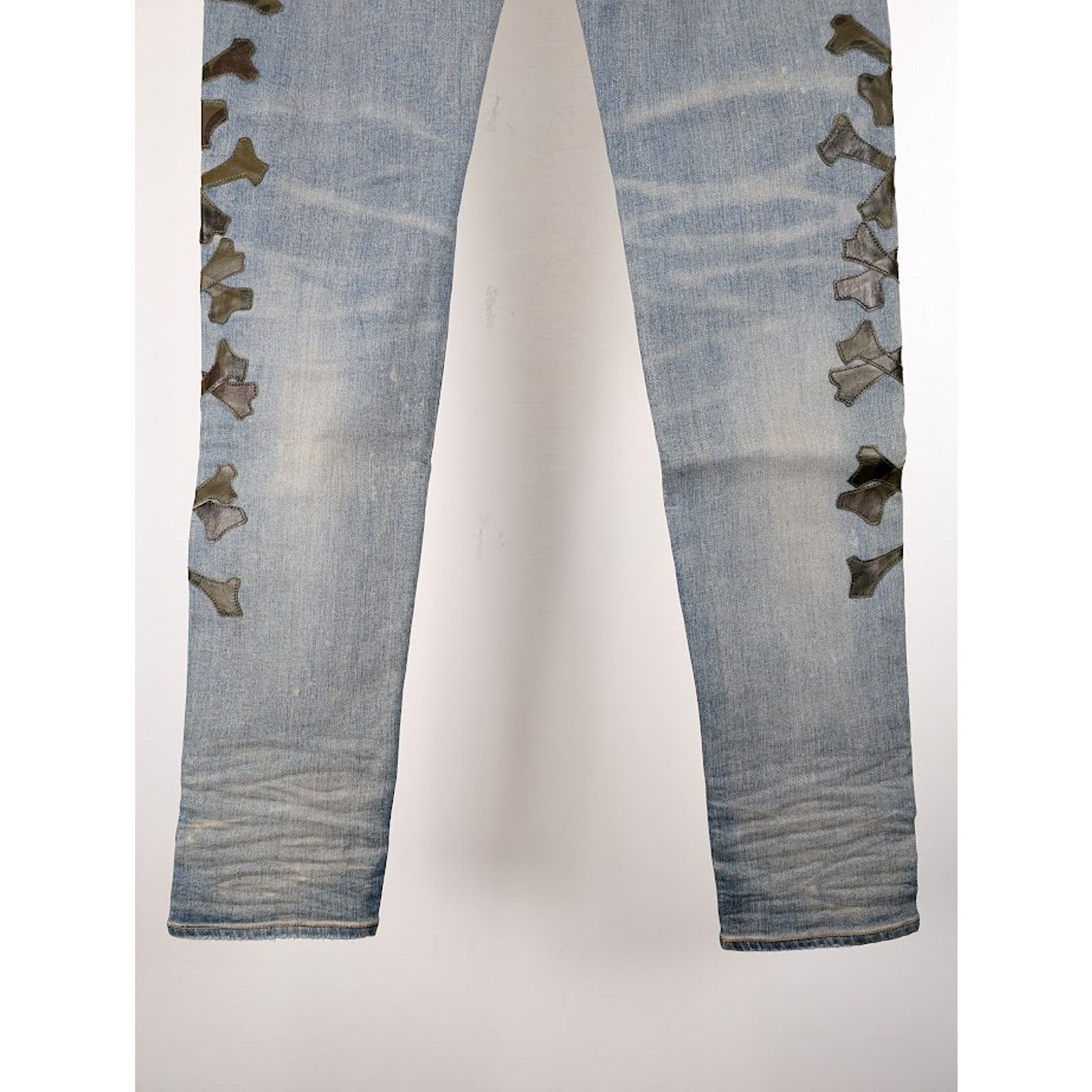 Amiri o1rshd1 Camo Bones Jeans in Clay Indigo Size US 29 - 14 Thumbnail