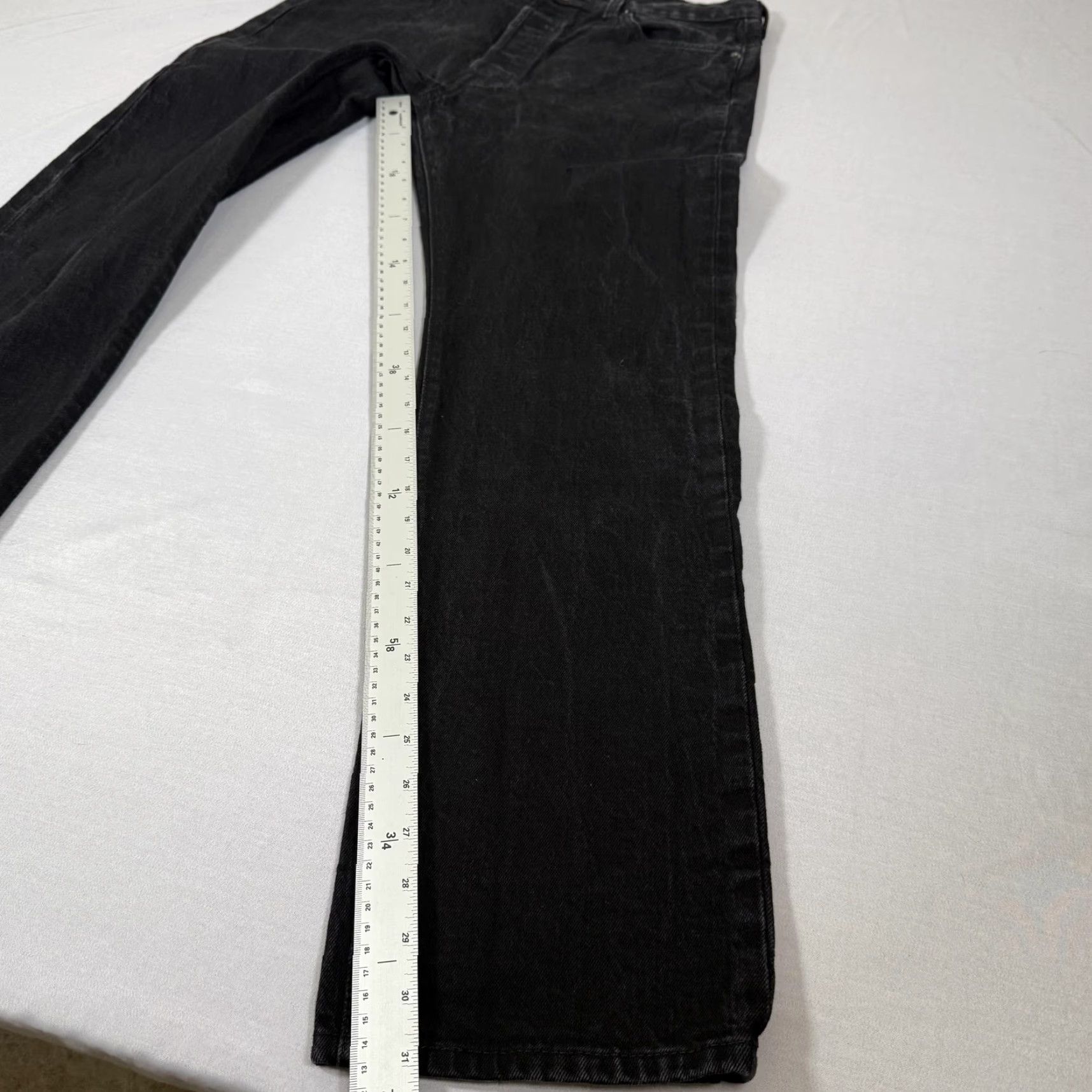 Levi's Levi's 501 Jeans Mens Regular Straight Stretch Denim Black 34x32 Cowboy Western Pocket 5-Pocket Button Fly Jeans Size US 34 / EU 50 - 4 Thumbnail
