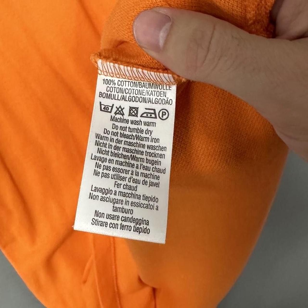 Burberry Vintage Burberry London Orange 100% Cotton Polo Shirt XL Size US XL / EU 56 / 4 - 4 Thumbnail