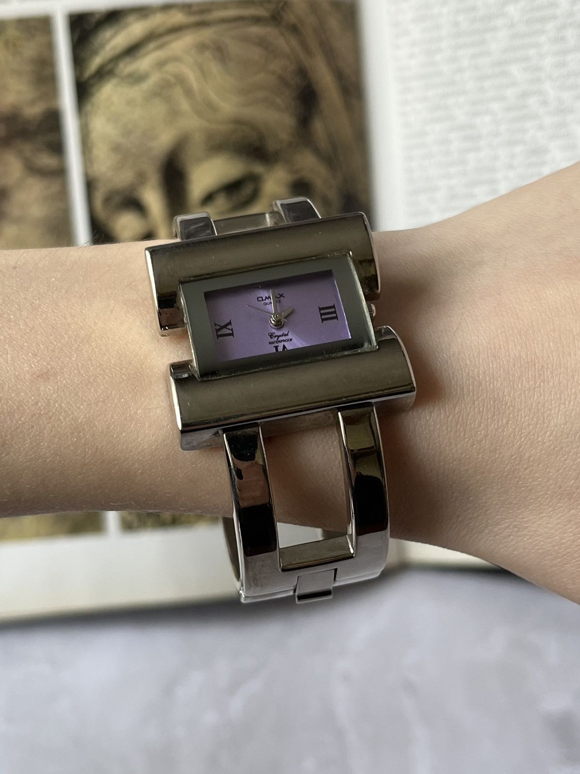 Japanese Brand × Jewelry × Vintage Qmax Quartz Elegant Watch with Metal Bracelet Size ONE SIZE - 4 Thumbnail