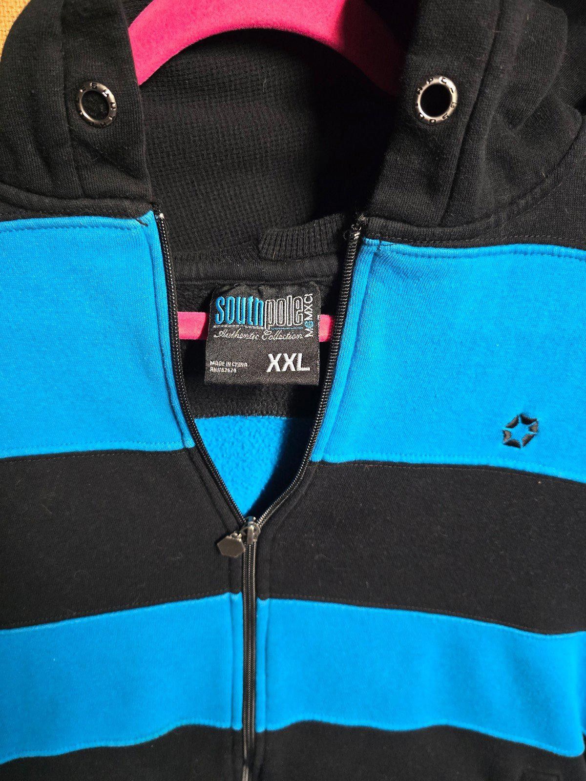 Southpole Southpole Striped Blue Zip Hoodie Vintage Y2K Skater XXL Size US XXL / EU 58 / 5 - 2 Thumbnail