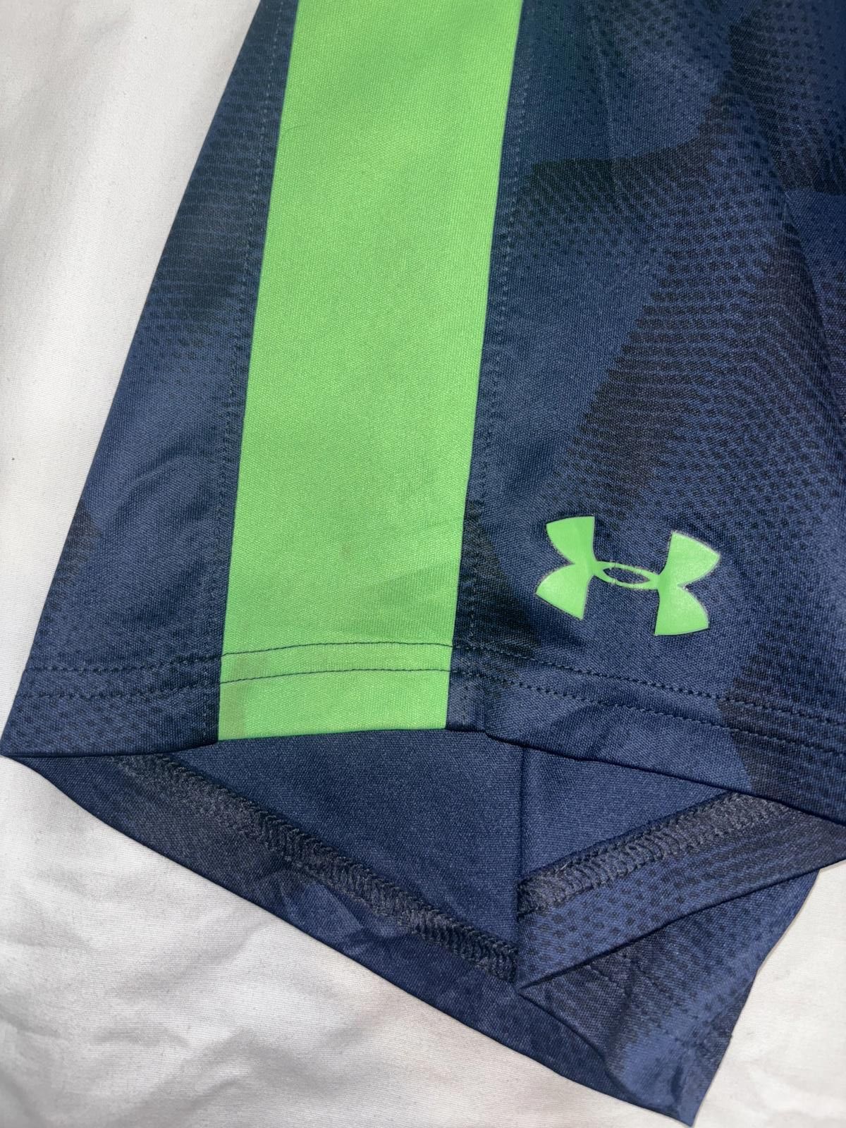 Under Armour Athletic Under Armour Youth Training Shorts - Navy & Green Size US 26 / EU 42 - 9 Thumbnail