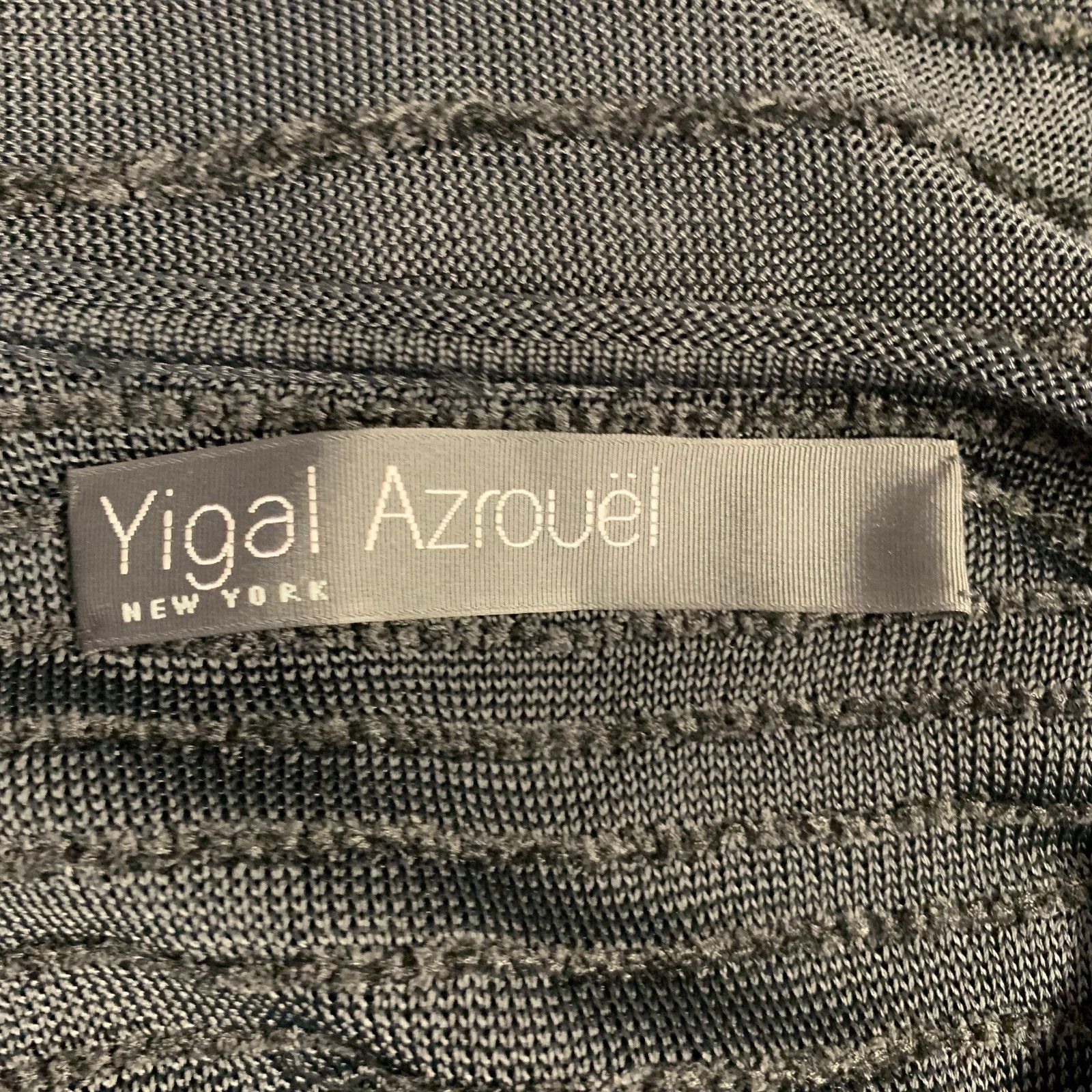 Yigal Azrouel YIGAL AZROUEL Size S Black Knit Ribbed Cardigan Size S / US 4 / IT 40 - 5 Thumbnail
