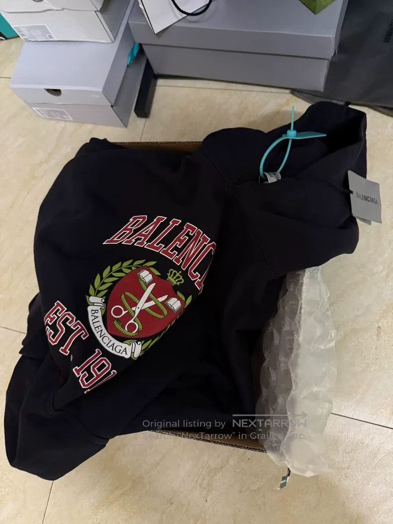 Balenciaga Balenciaga Black Hooded Sweatshirt Size US M / EU 48-50 / 2 - 9 Thumbnail