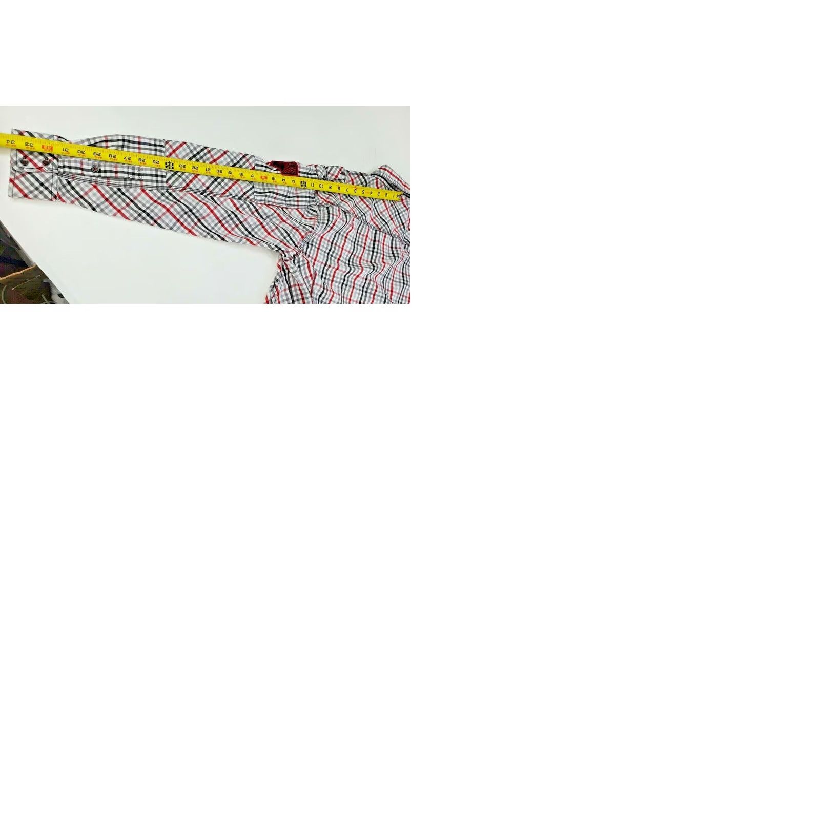 Coogi COOGI Australia Long Sleeve Plaid Button-Down Shirt Men 2XL Red Embroidery, Multicolor, Cotton, Casual Shirt, Button-Up, Regular Fit Size US XXL / EU 58 / 5 - 9 Thumbnail