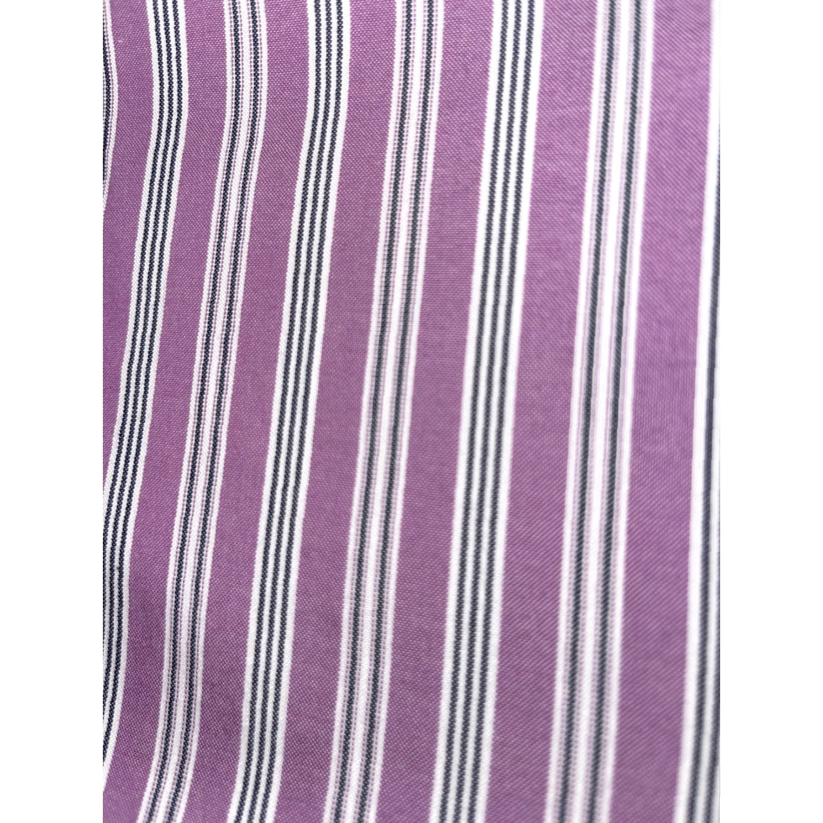 Eddie Bauer VINTAGE? No. (Ignore) Eddie Bauer Shirt Tall XL Button-Up Lavender White Striped Long Sleeve Collared Button-Down Wrinkle Resistant Men Big & Tall Size US XL / EU 56 / 4 - 7 Thumbnail
