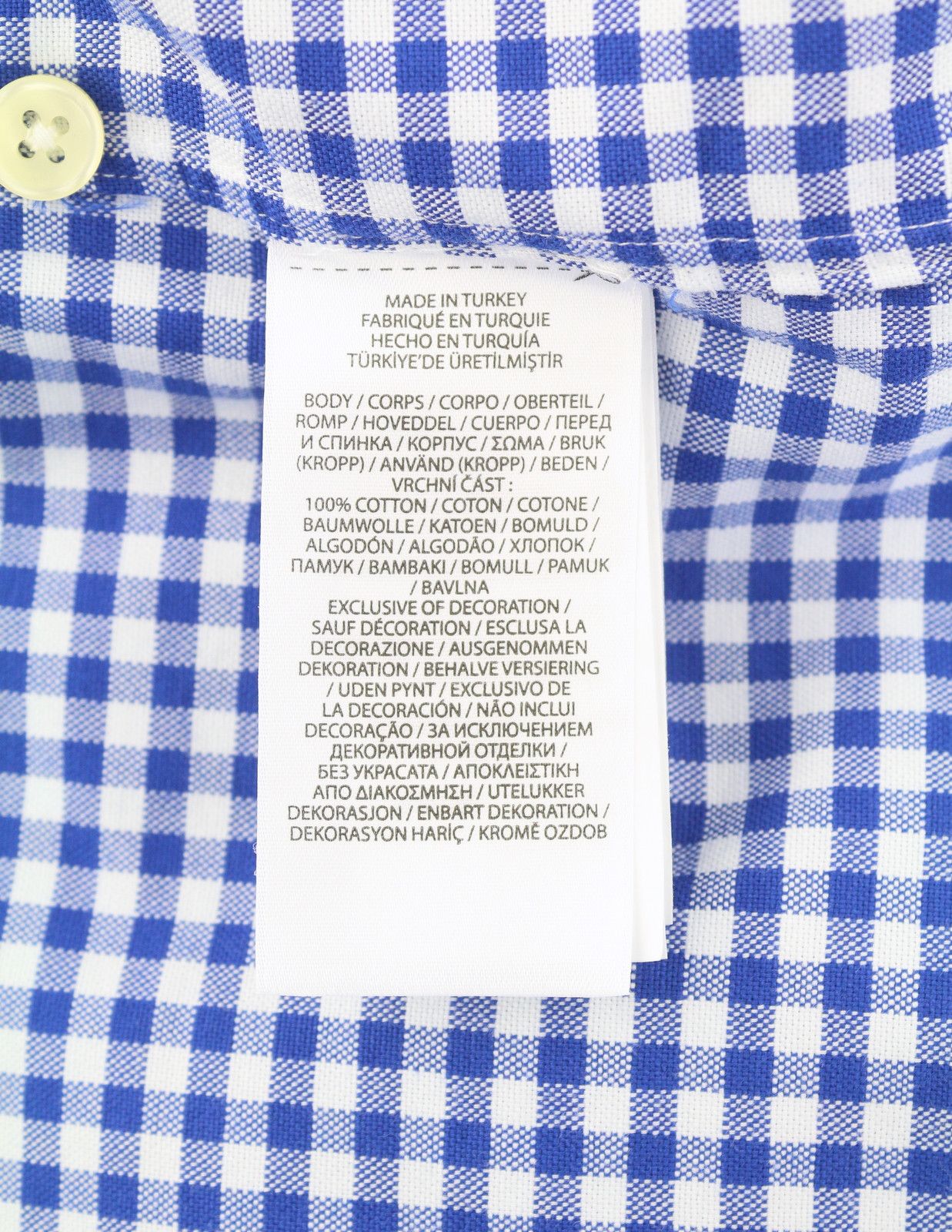Ralph Lauren CORE REPLEN XL Blue Check Button-Down Neck Casual 87007 Size US XL / EU 56 / 4 - 9 Thumbnail
