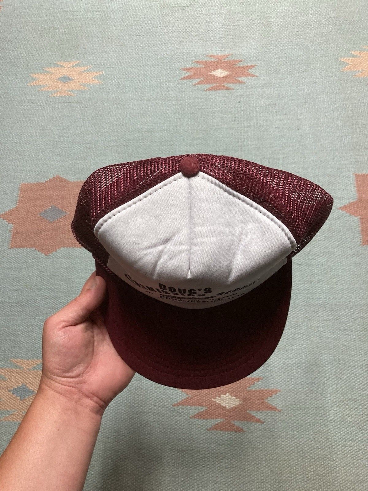 Vintage trucker hat Dougs transmission service Michigan car mechanic Size ONE SIZE - 3 Thumbnail