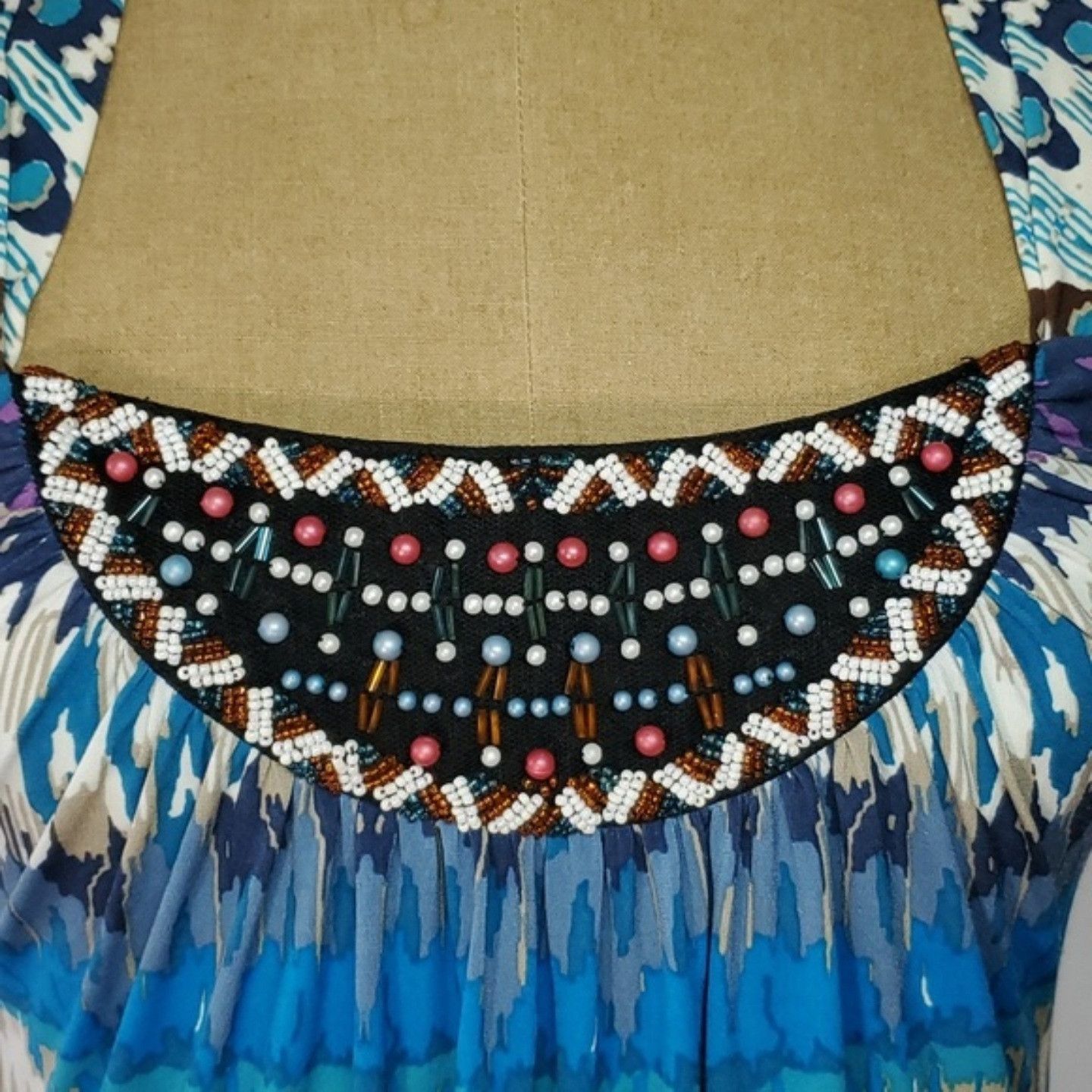 Nicole Miller Nicole Miller Size M Dress Rainbow Maxi Built-in Bra Beaded Size M / US 6-8 / IT 42-44 - 8 Thumbnail