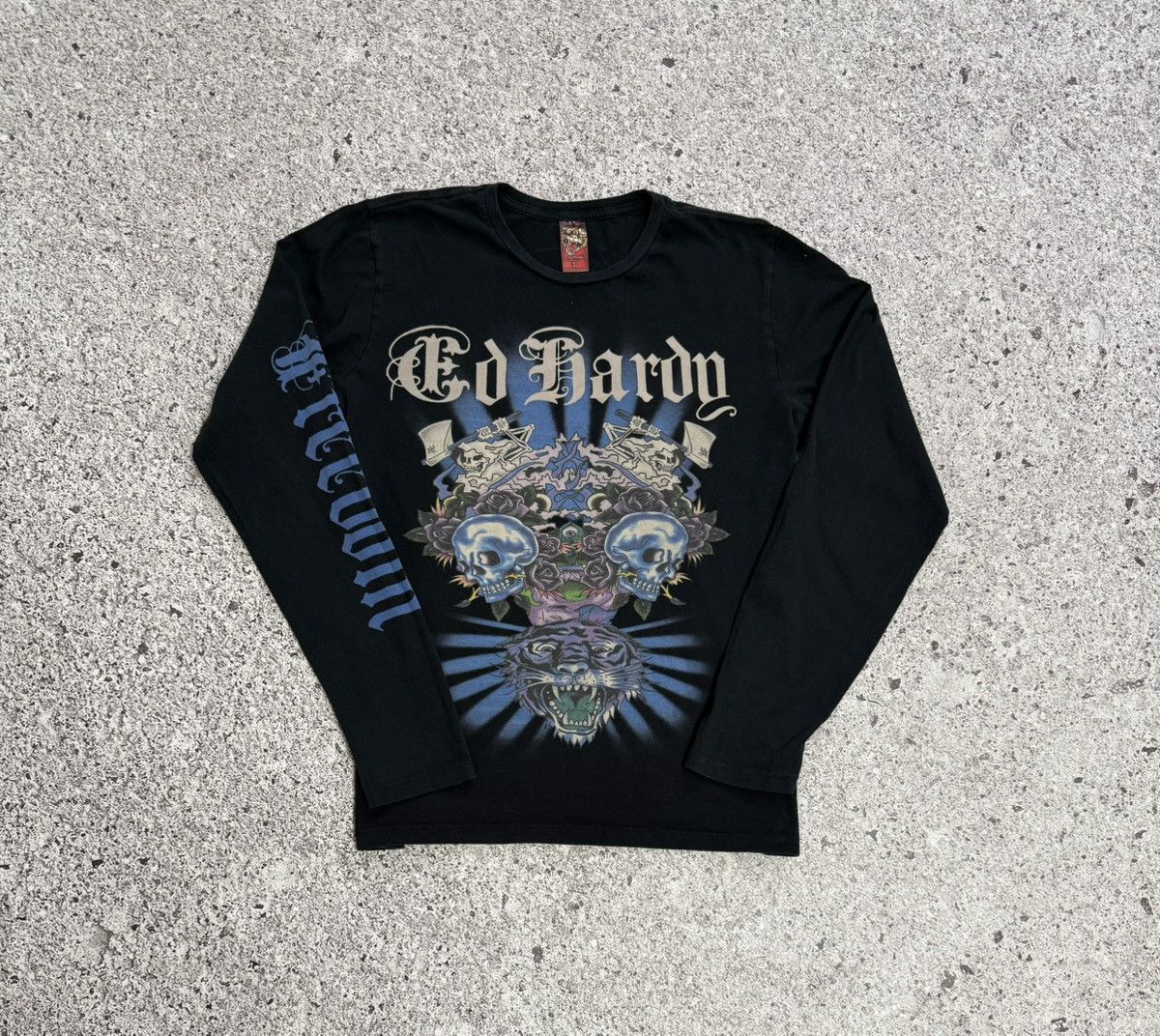 Christian Audigier × Ed Hardy Ed Hardy By Christian Audigier Longsleeve T-Shirt Y2K Hype Size US L / EU 52-54 / 3 - 3 Thumbnail