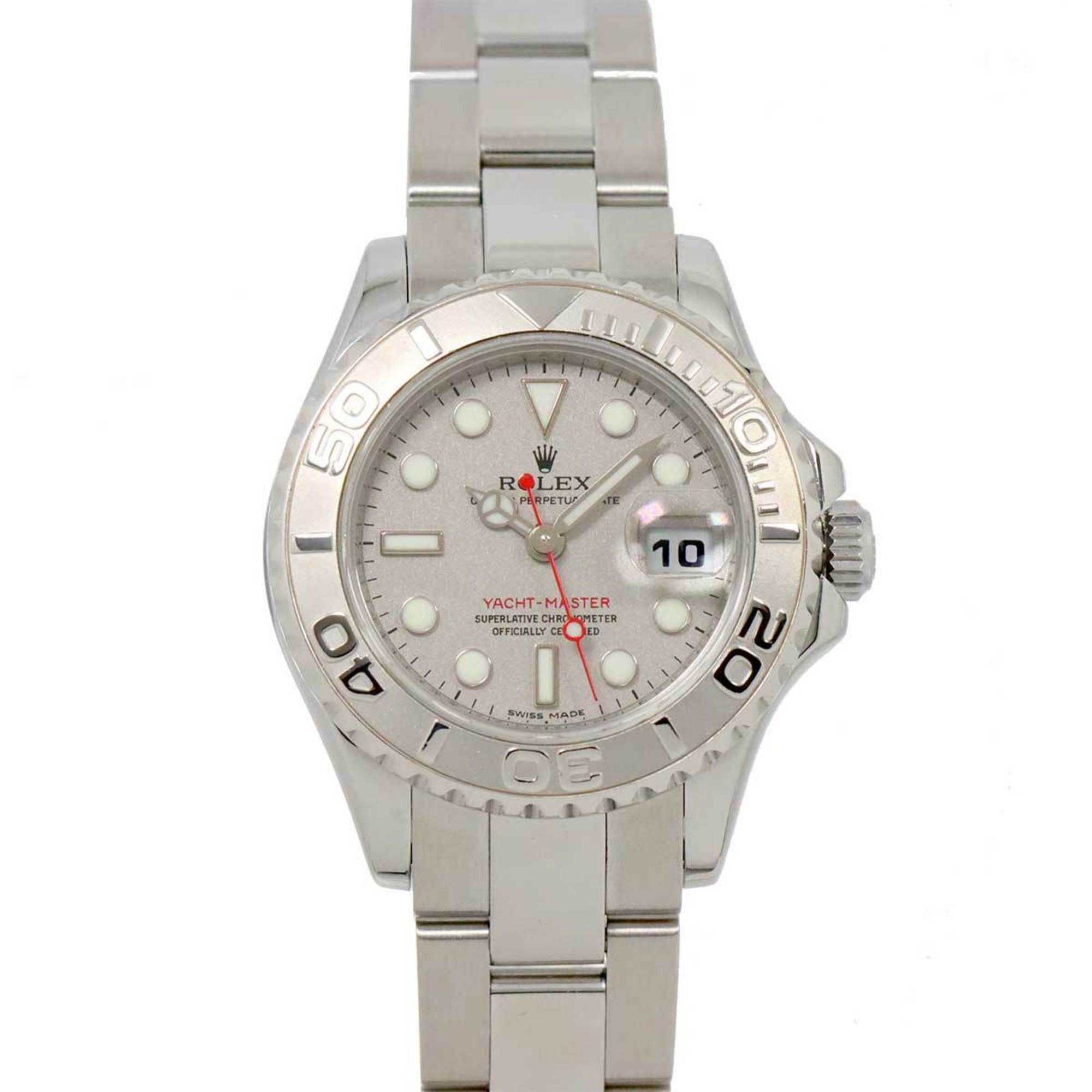 Rolex Yacht Master Rolesium 169622 Z Series Ladies Watch Date Pt Automatic Self-Winding in Silver, Women's