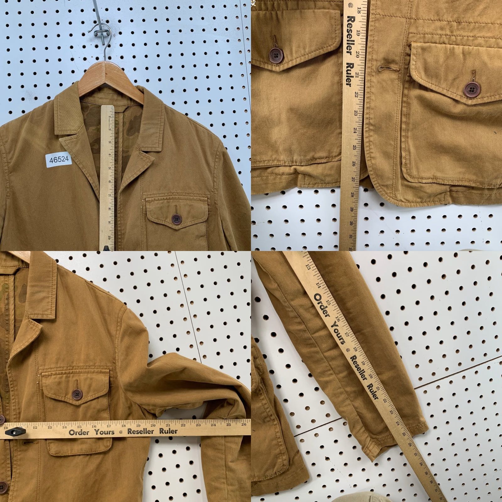 American Eagle Outfitters VINTAGE American Eagle Outfitters Chore Field Jacket Mens Small Brown Frog Print Camo Lined Blazer Size 42R - 8 Thumbnail