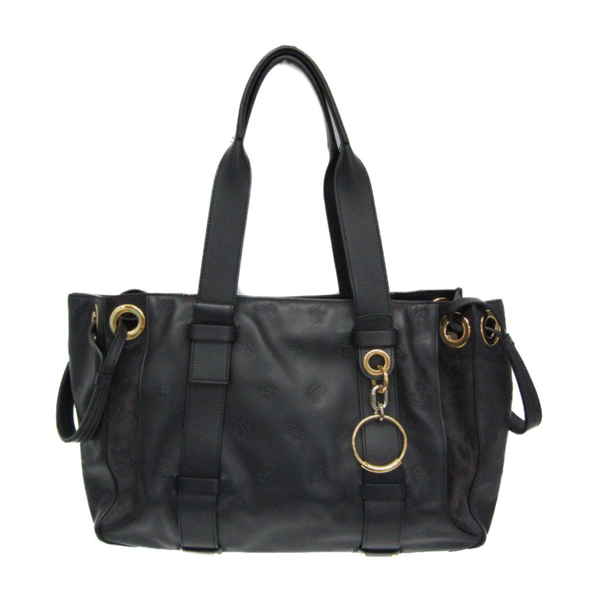 Chloe Chloé CHC18WS171A554D4 Women's Leather,Suede Tote Bag Dark Navy Size ONE SIZE - 1 Thumbnail