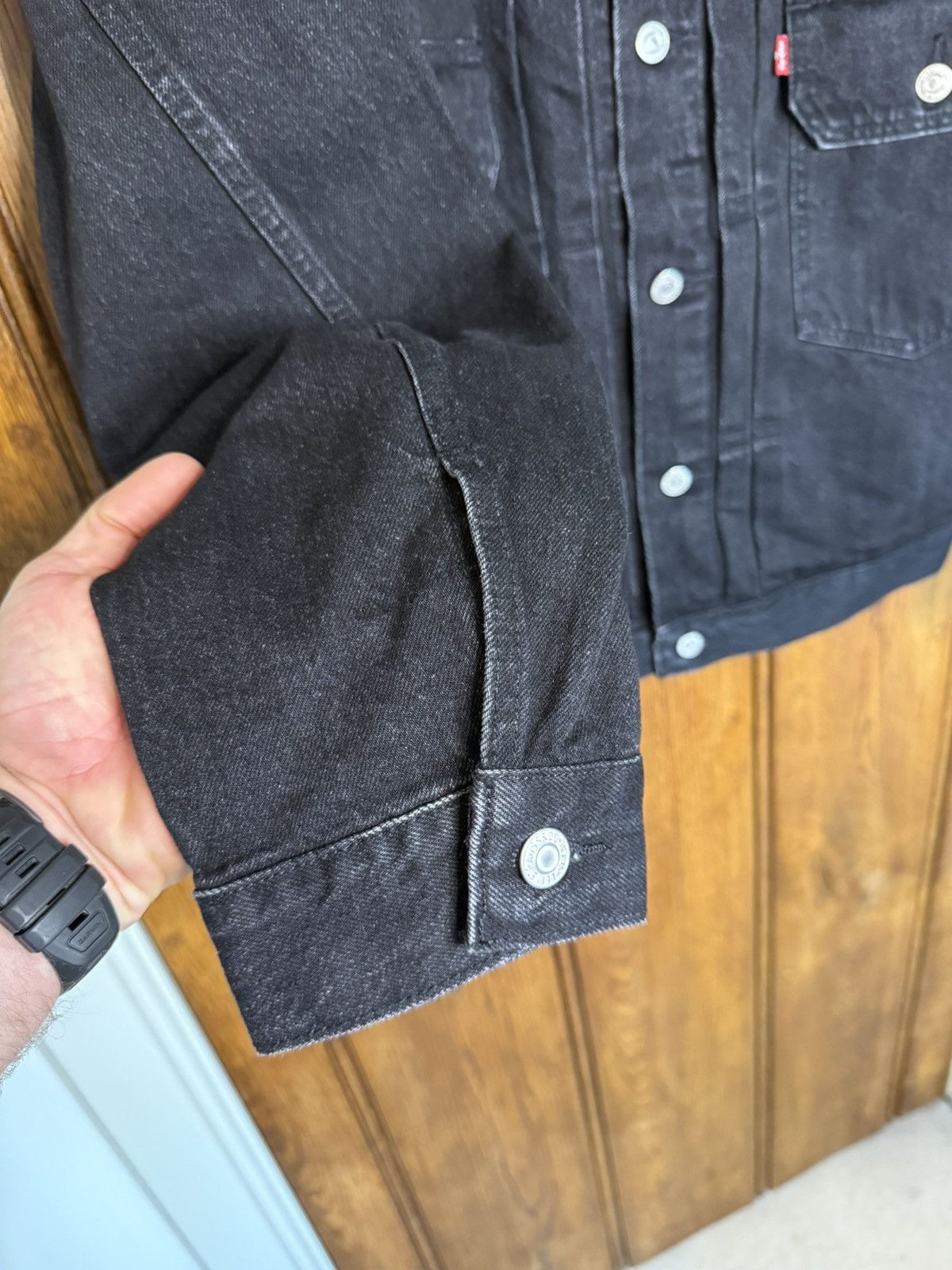 DENIM TEARS × Levi's Denim tears Levi’s black studded trucker jacket BNWT Size US L / EU 52-54 / 3 - 11 Thumbnail