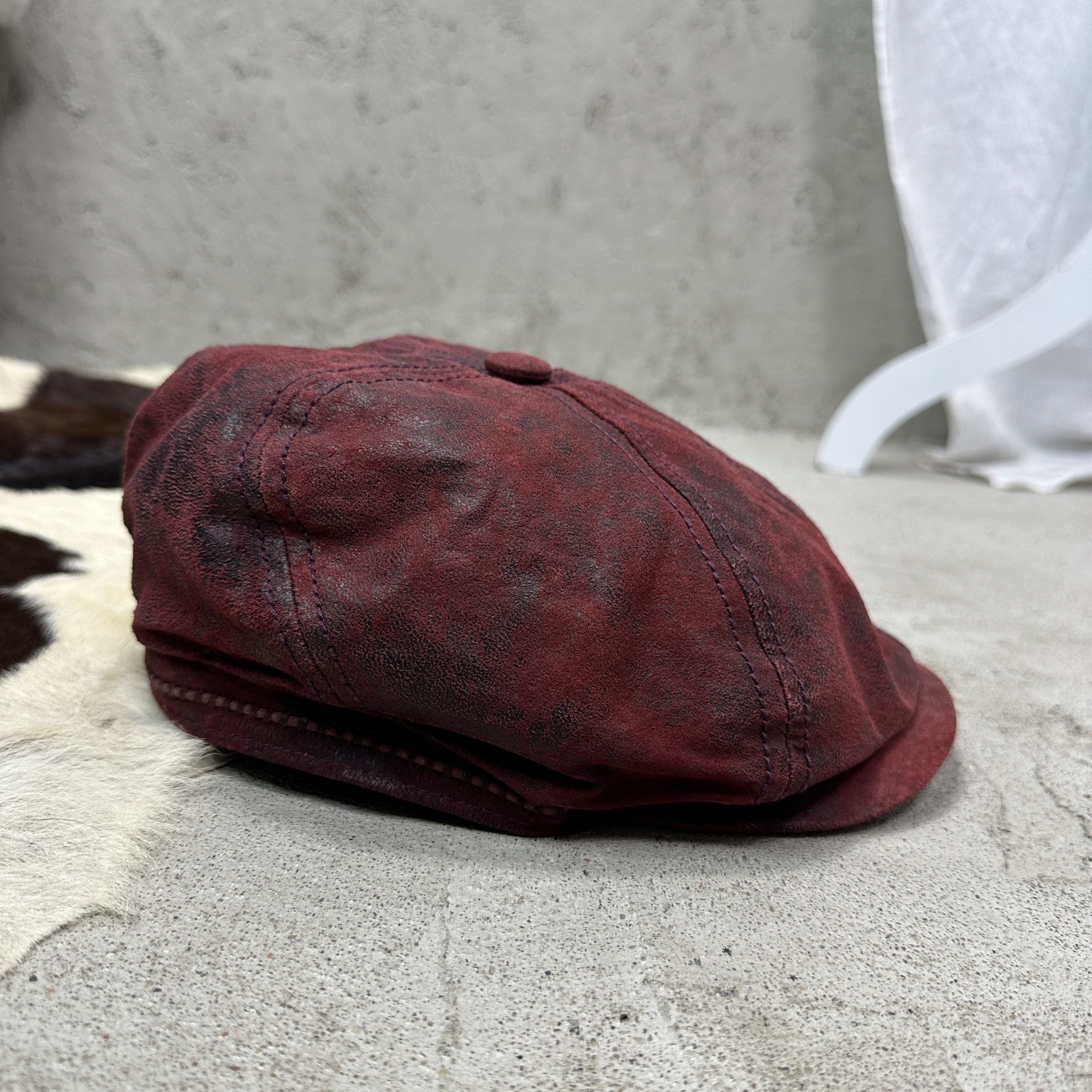 Stetson Vintage Streetwear Old School Stetson Flat Cap Y2K Size 36 - 4 Thumbnail