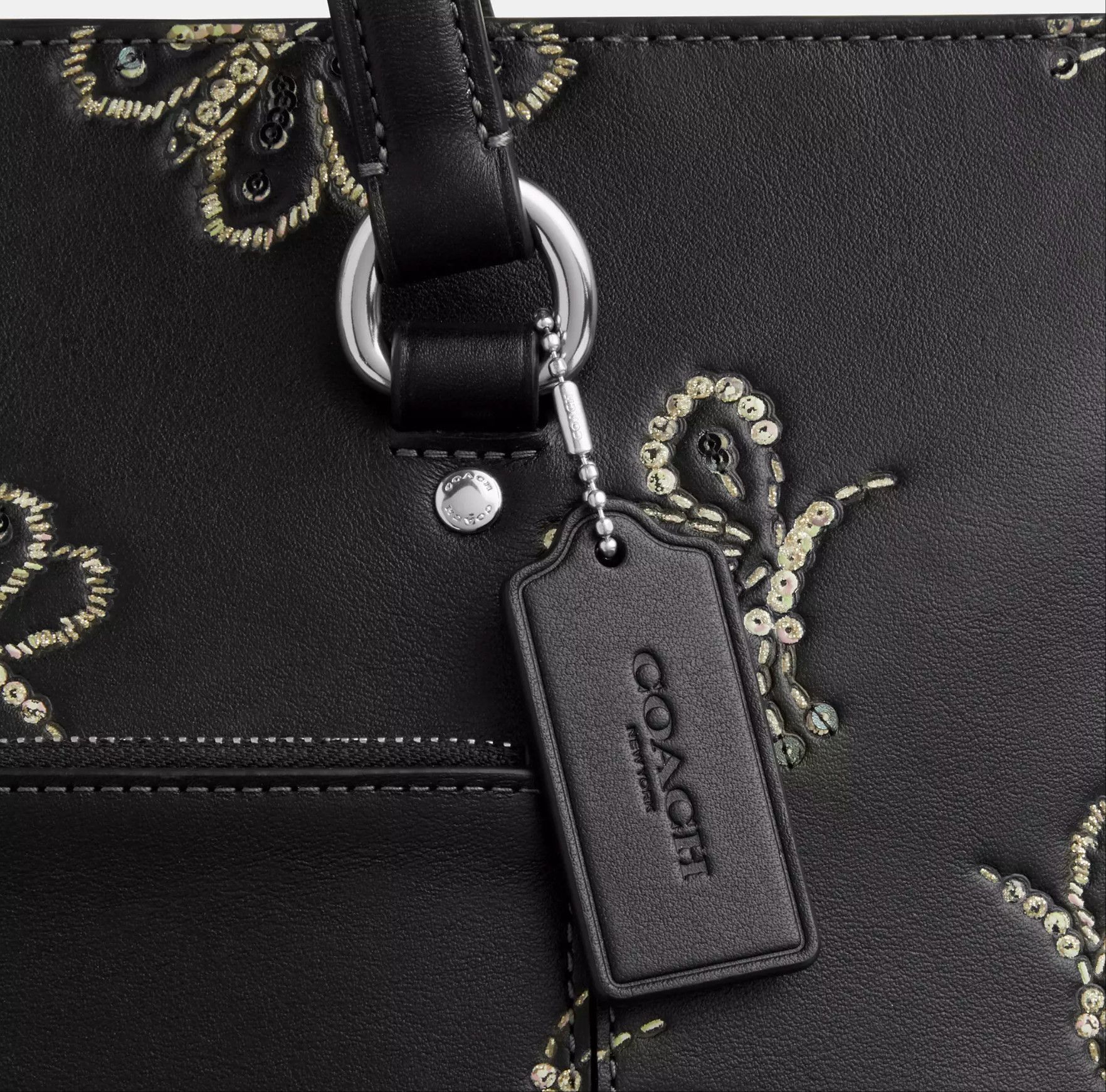 Coach Station Tote Bag With Butterfly Print CCK87 Size ONE SIZE - 13 Thumbnail
