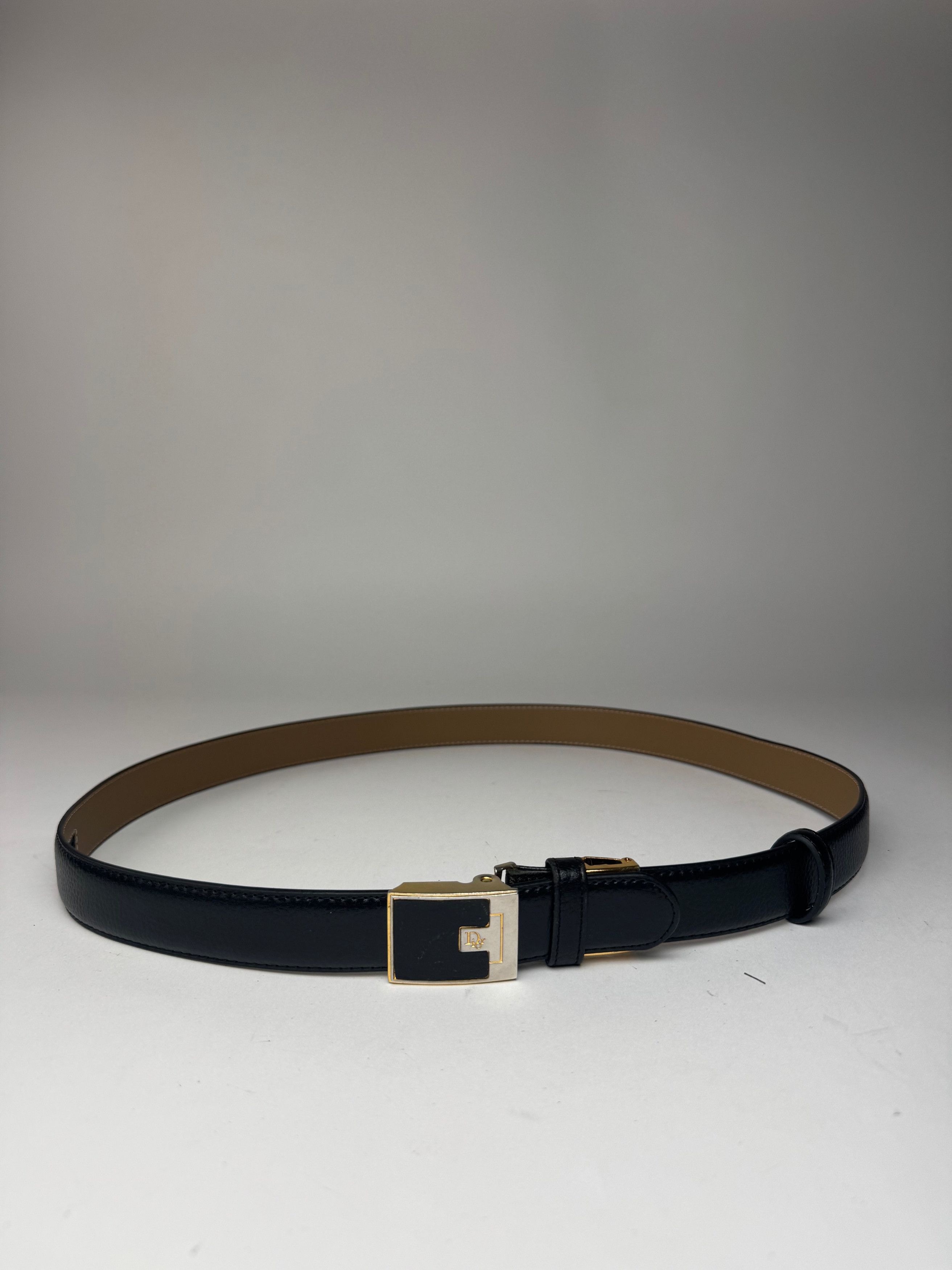 Dior Vintage Leather Belt black Size ONE SIZE - 1 Thumbnail